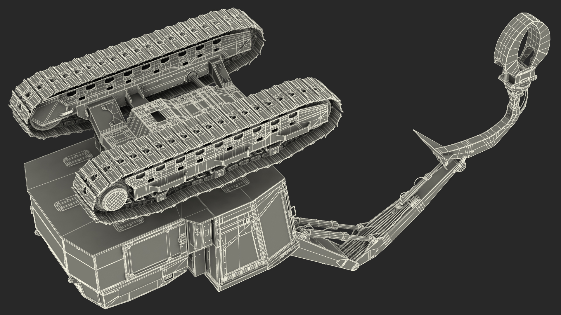 3D model Tigercat 855D Tracked Knuckleboom Loader