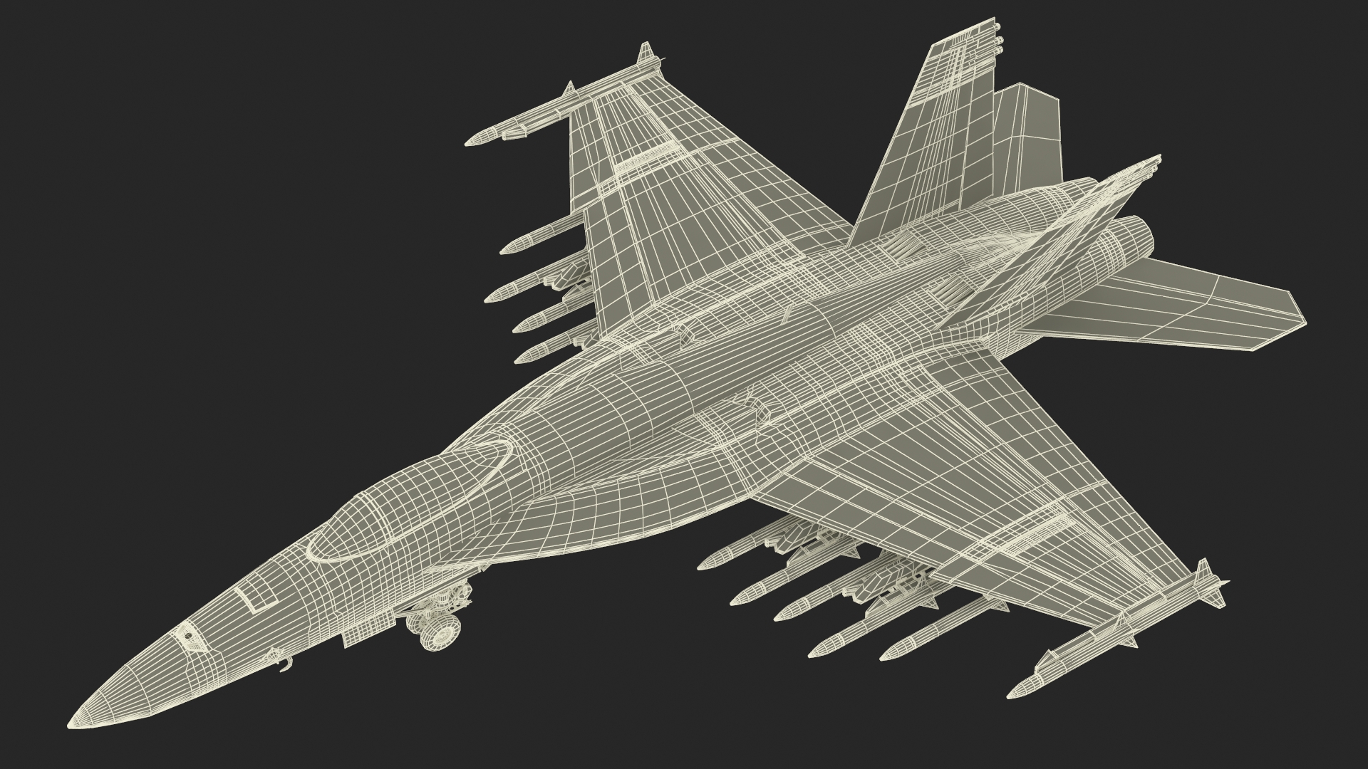 3D model Fighter FA 18E Tophatters