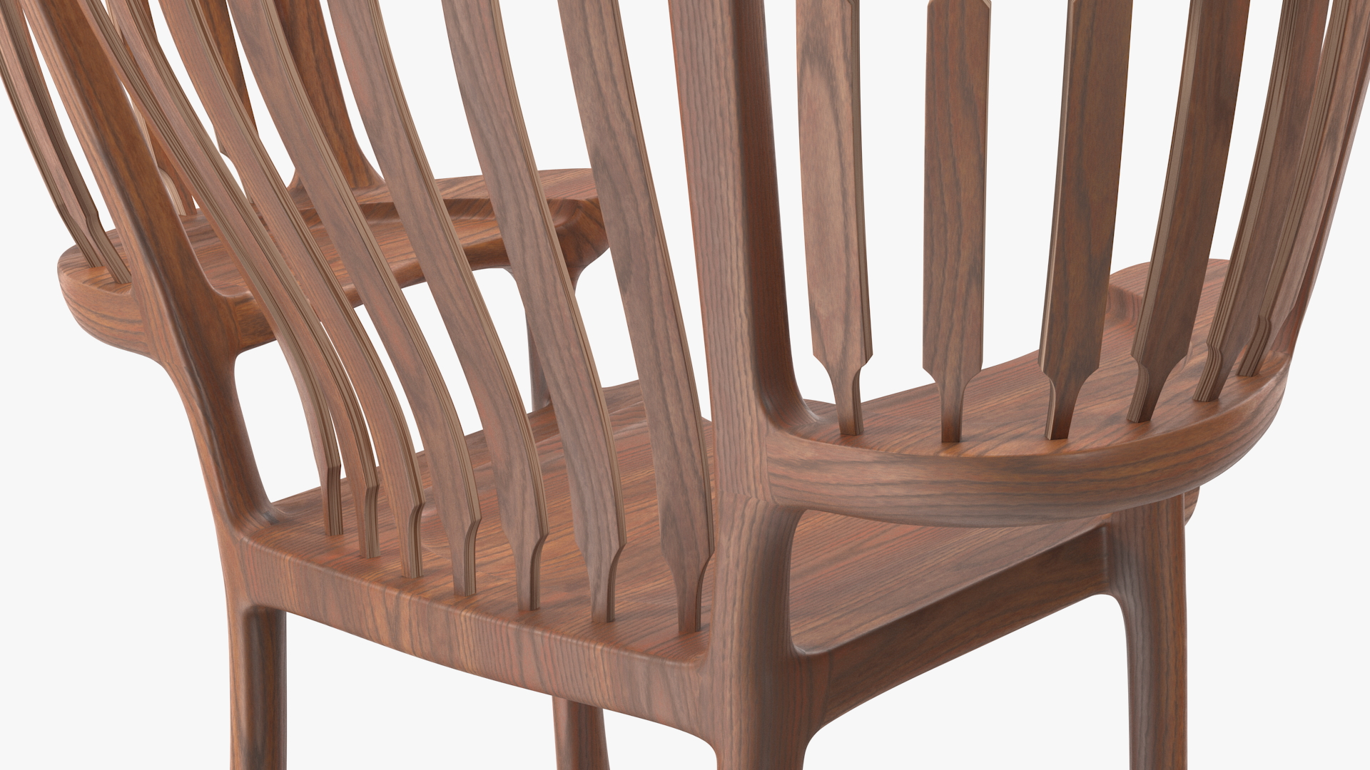 Three Seat Rocking Chair 3D model