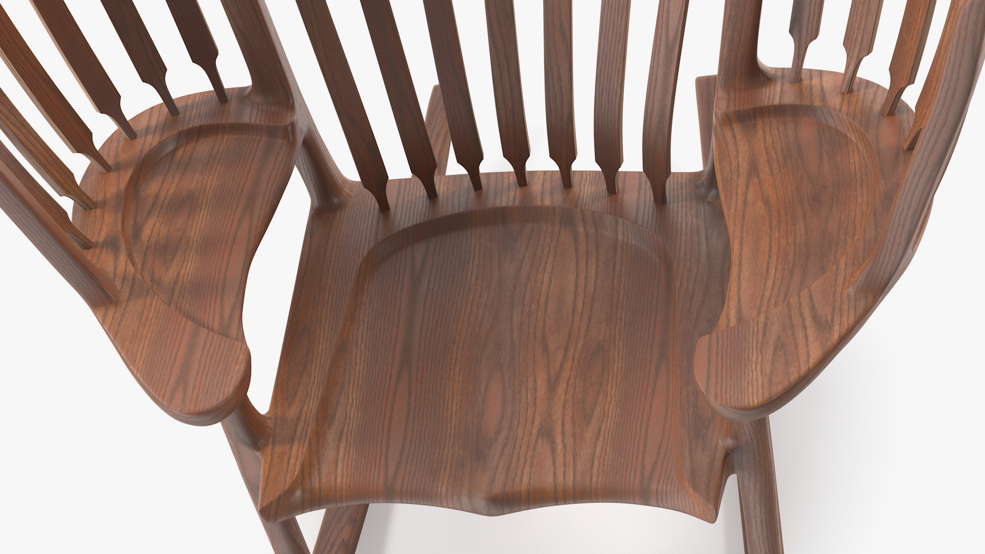 Three Seat Rocking Chair 3D model