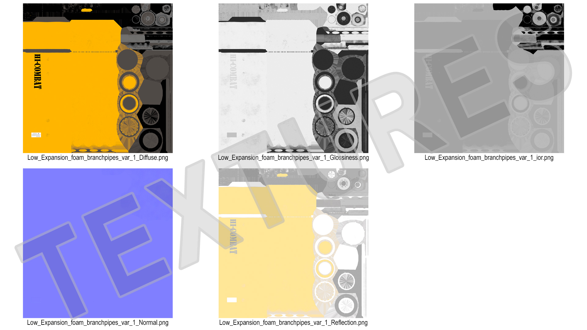 3D model Hi Combat Low Expansion Foam Branchpipes