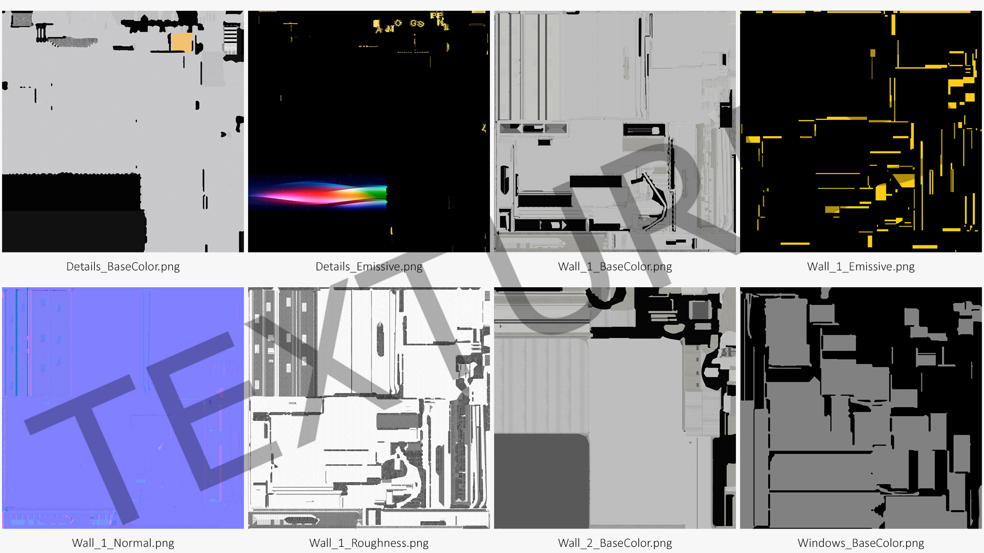 Commercial Shopping Center Night 3D