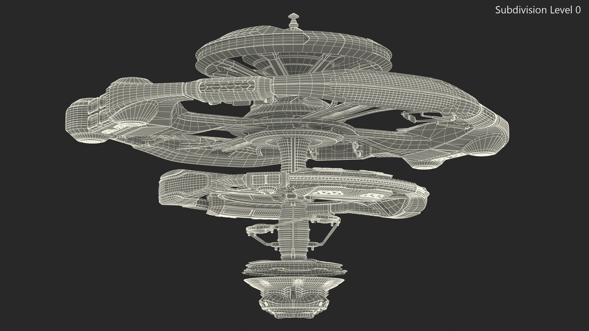 Concept of Space Station 3D model