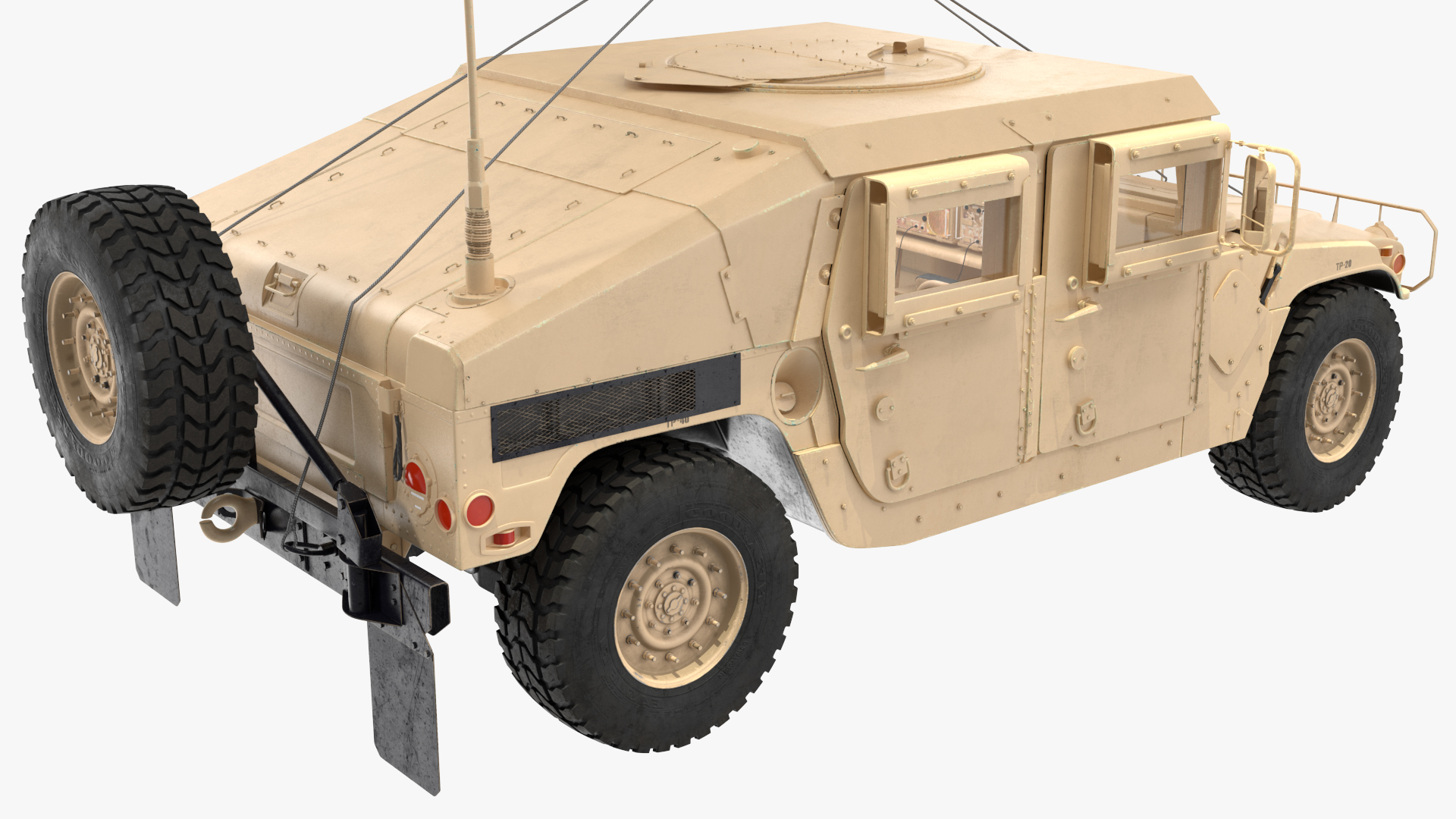 3D US Army Transport Helicopter With Humvee M1151