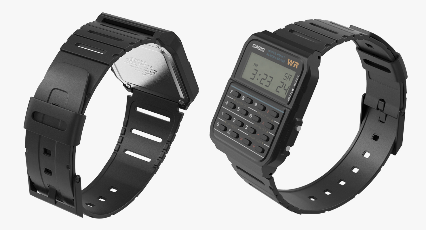 Casio Data Bank Calculator Watch 3D