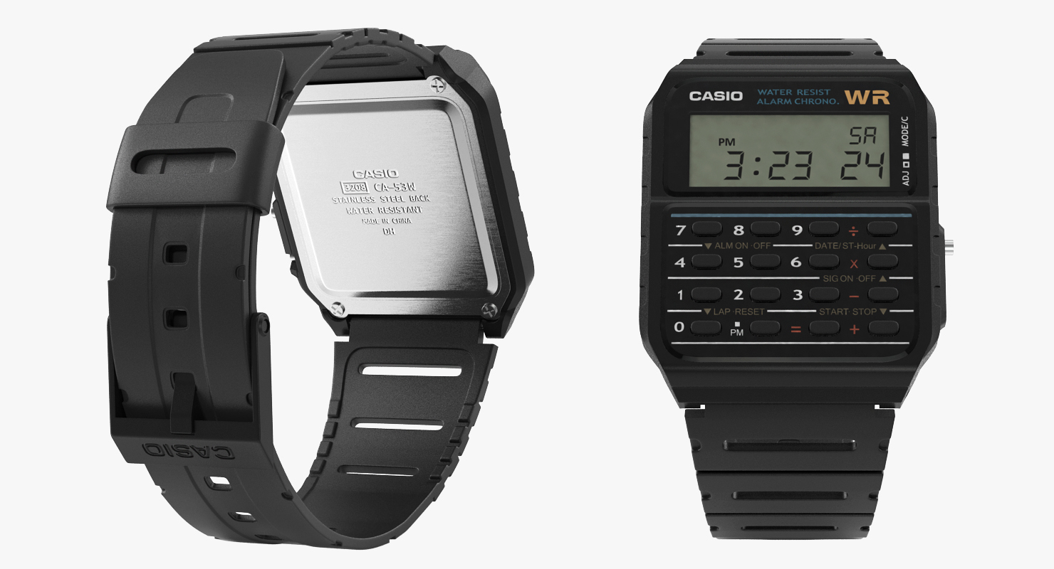 Casio Data Bank Calculator Watch 3D