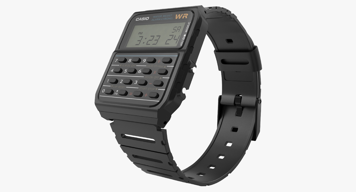 Casio Data Bank Calculator Watch 3D