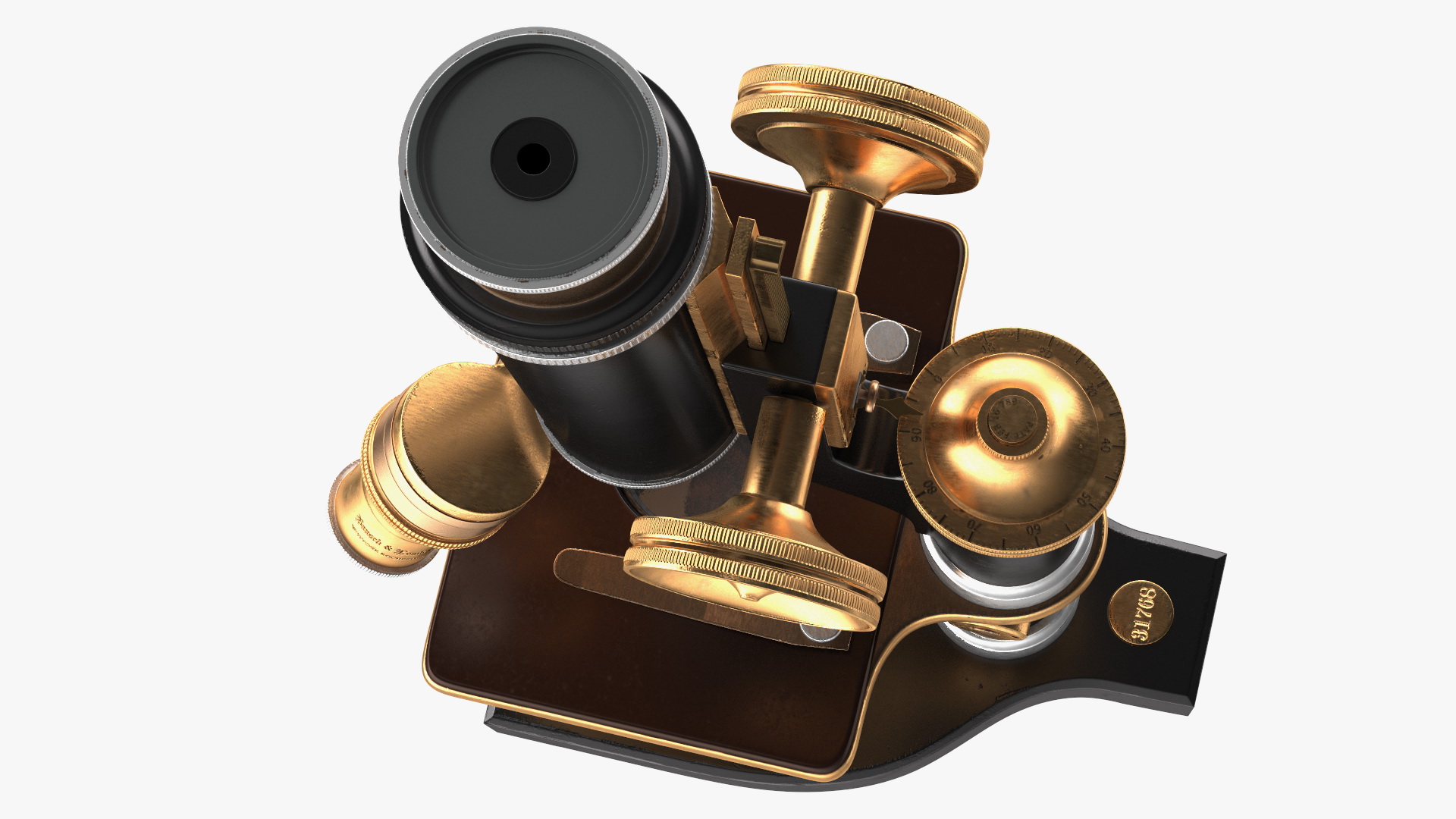 Antique Microscope Black 3D model