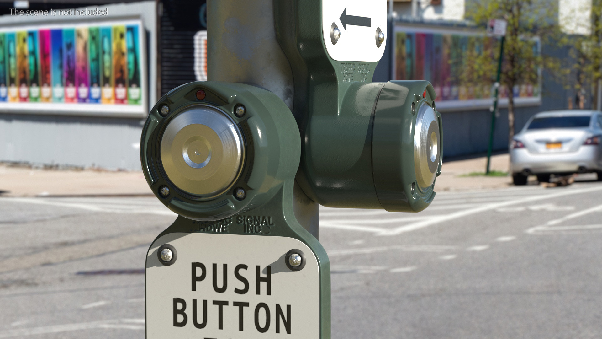 3D Crosswalk Button