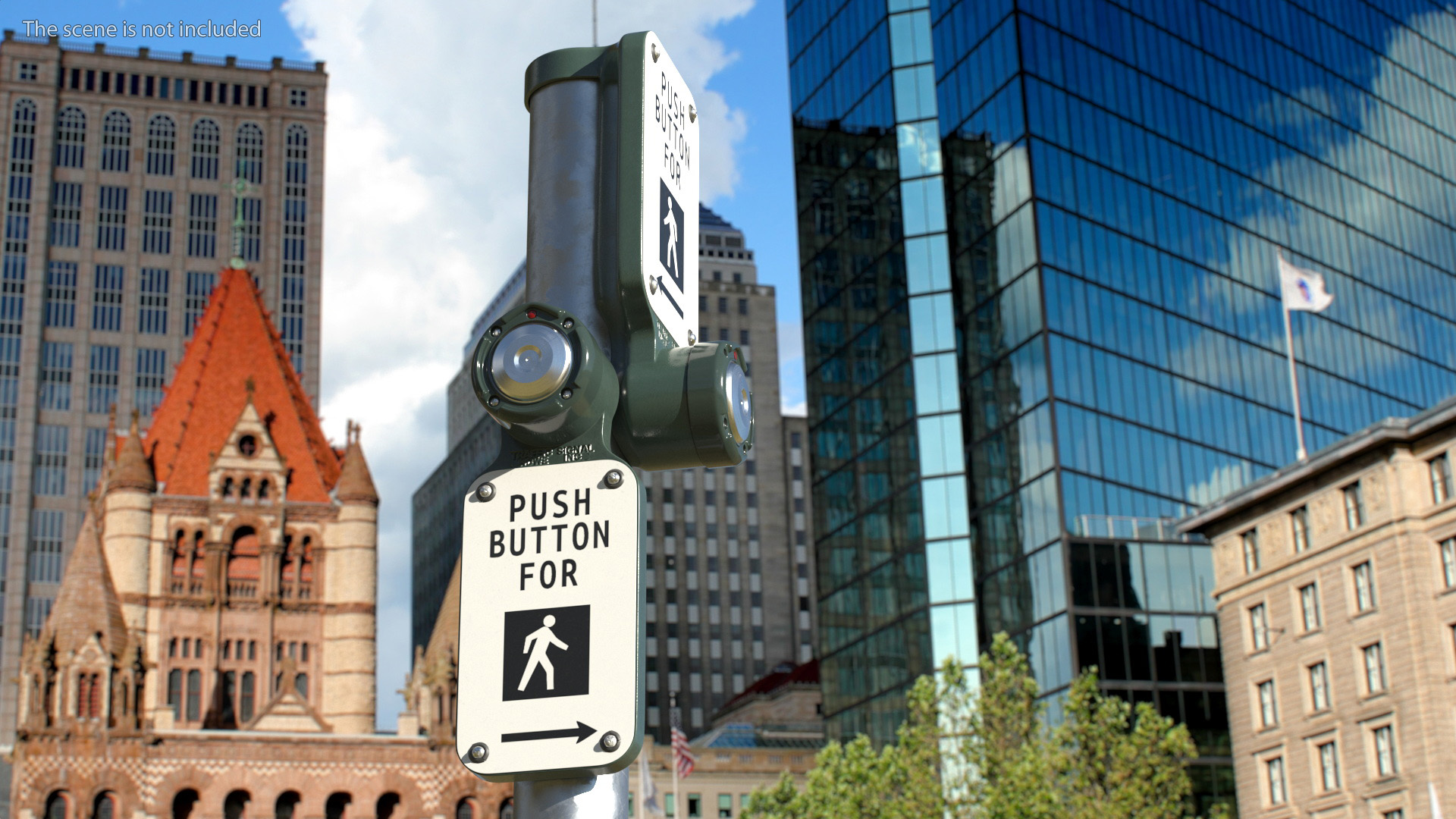 3D Crosswalk Button