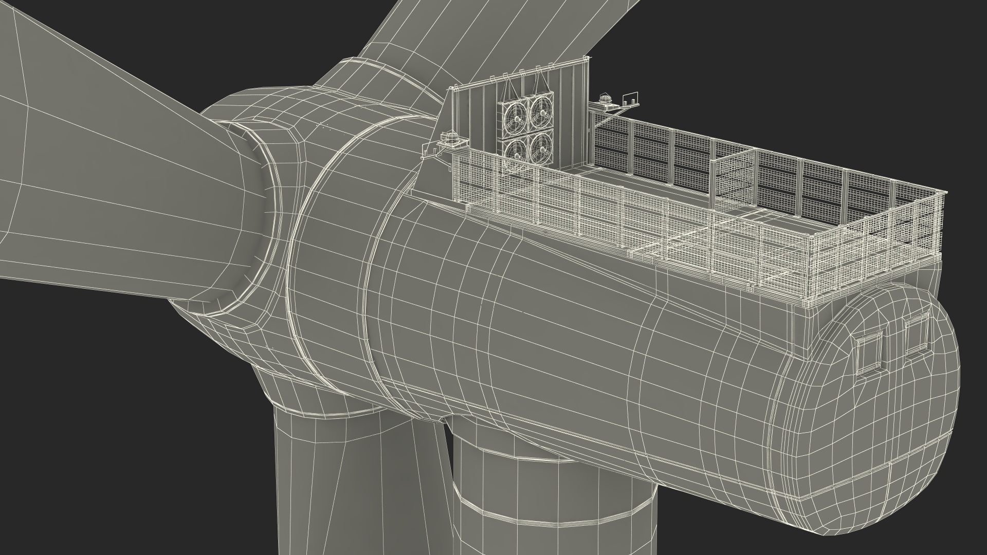 3D Offshore Wind Farm with Turbine