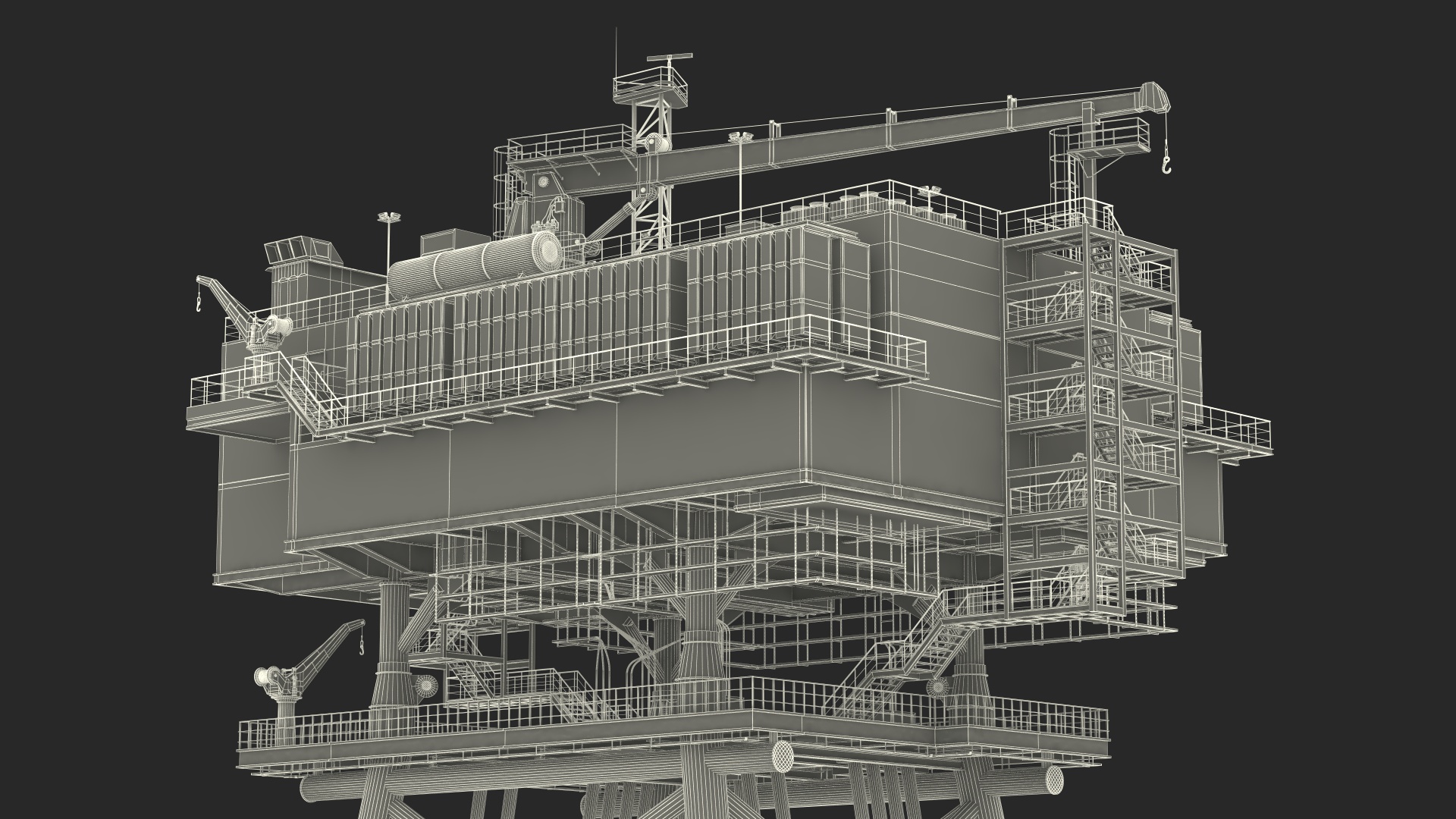 3D Offshore Wind Farm with Turbine