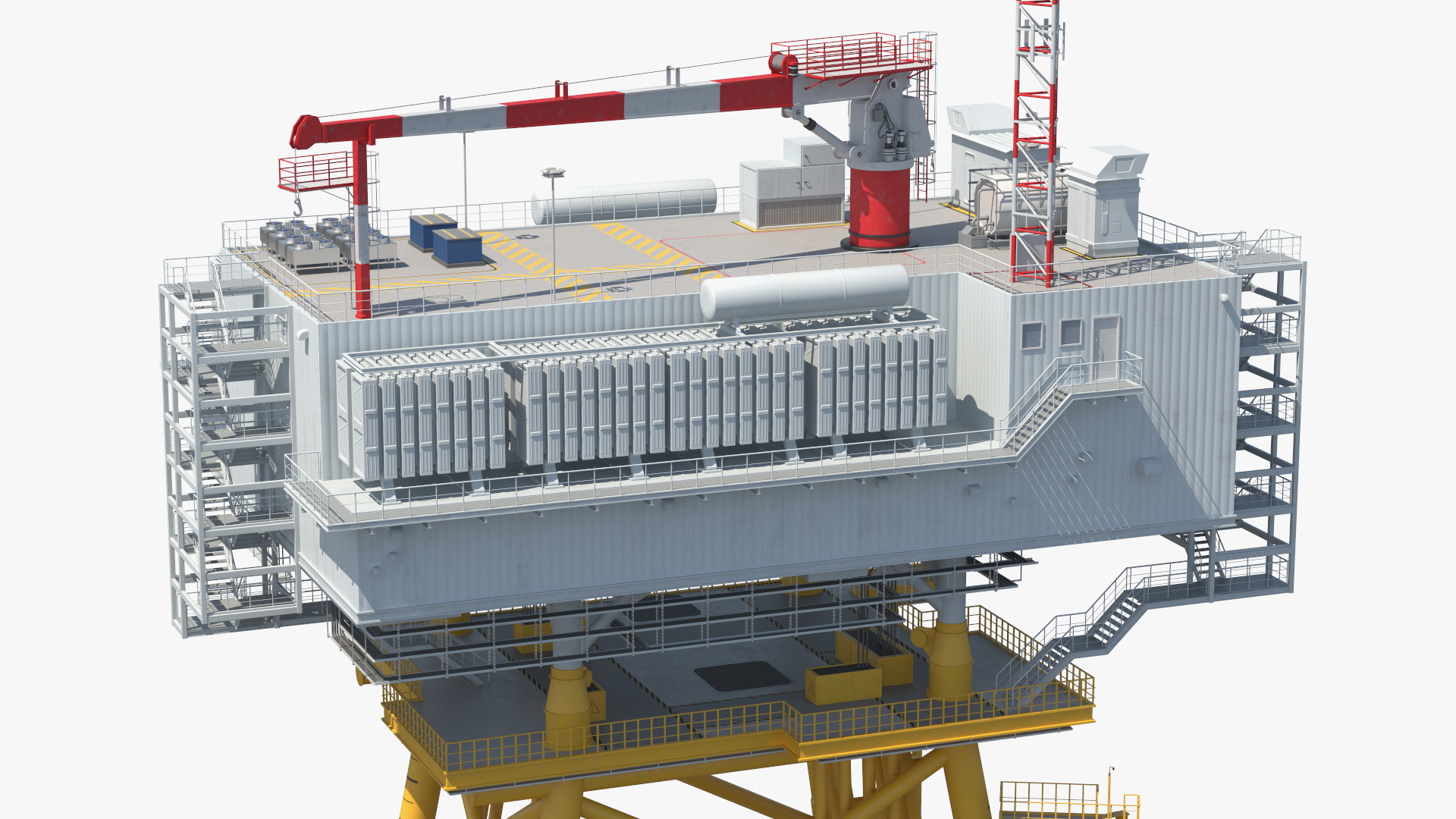 3D Offshore Wind Farm with Turbine