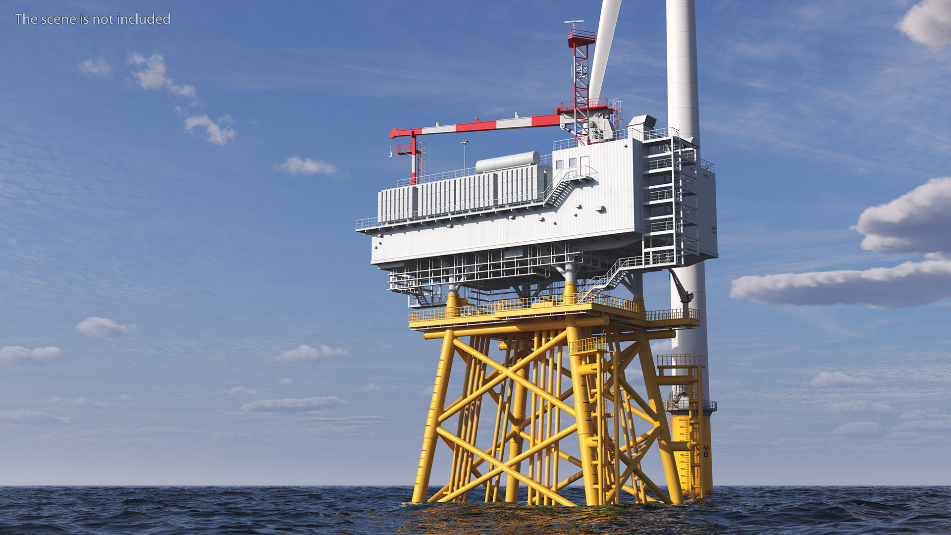 3D Offshore Wind Farm with Turbine