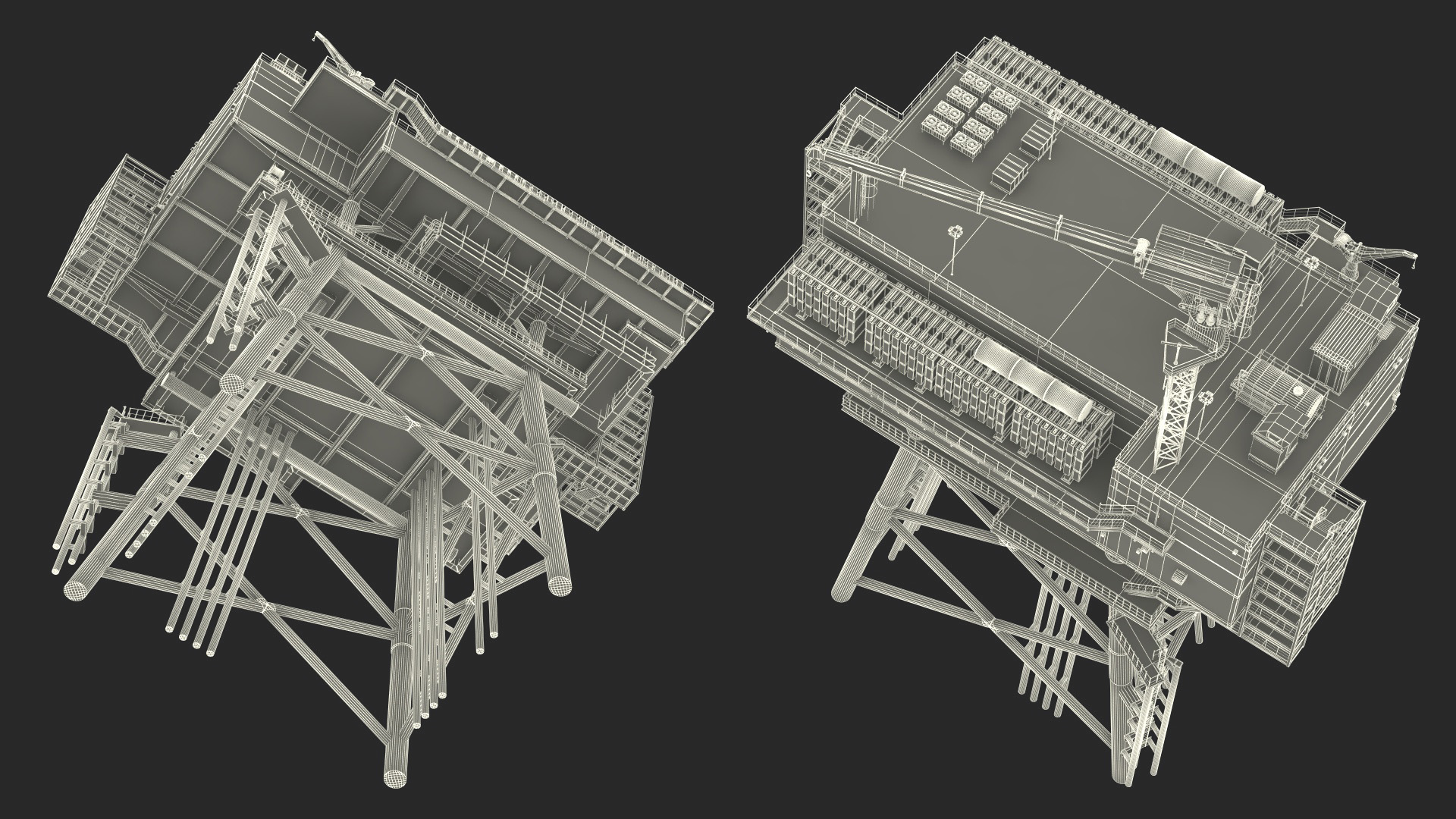 3D Offshore Wind Farm with Turbine