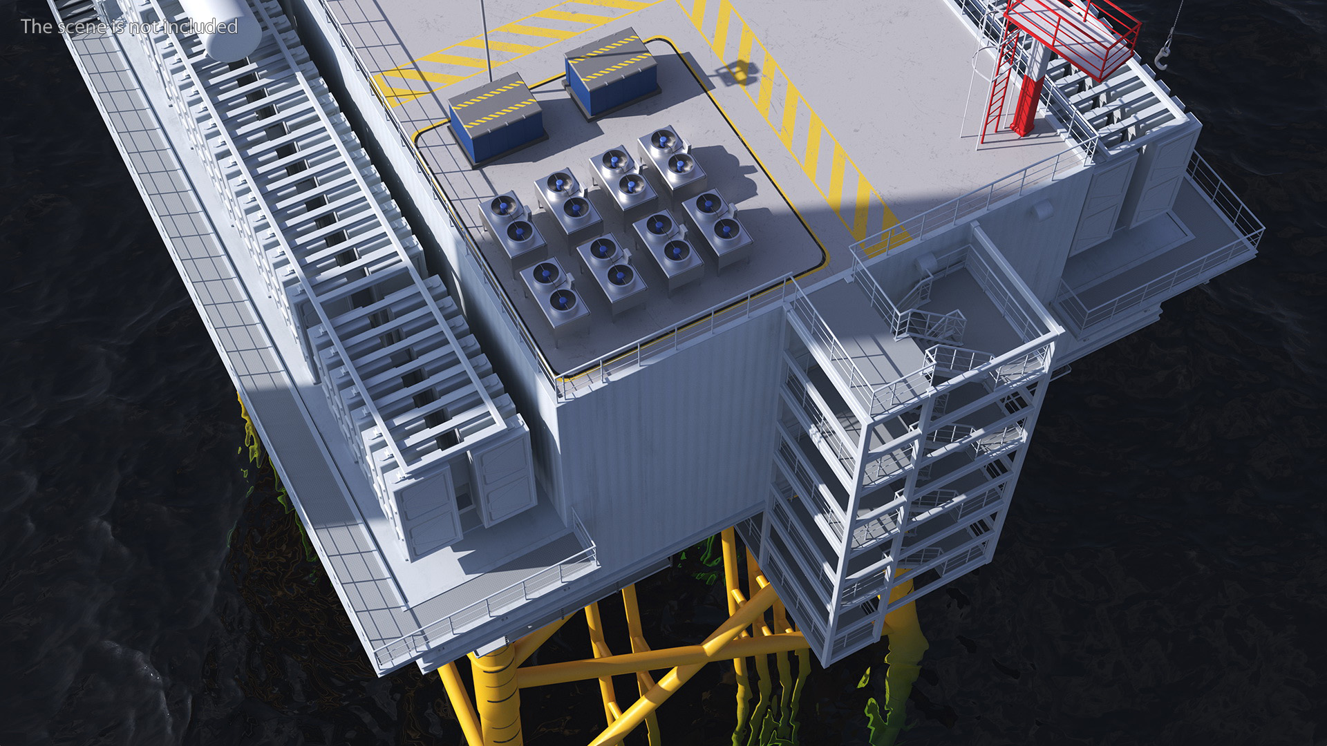 3D Offshore Wind Farm with Turbine