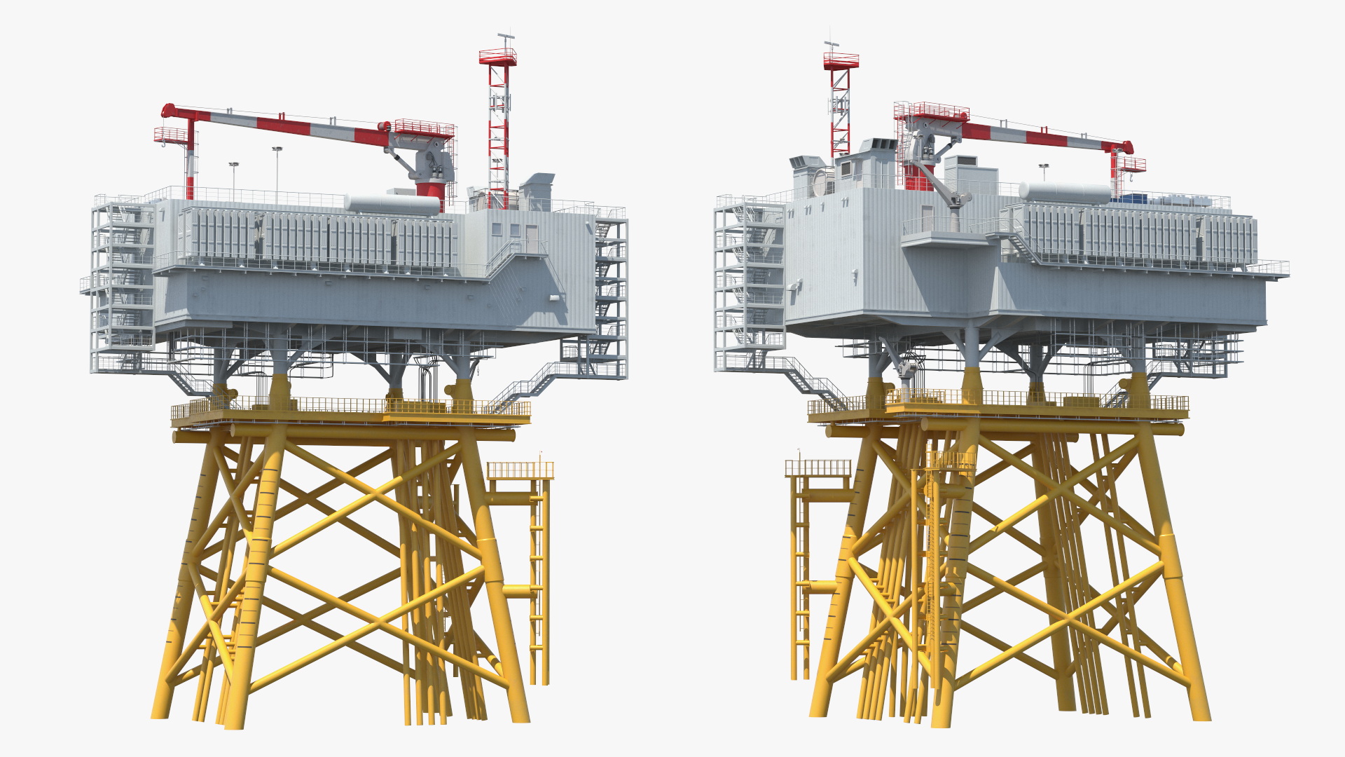 3D Offshore Wind Farm with Turbine