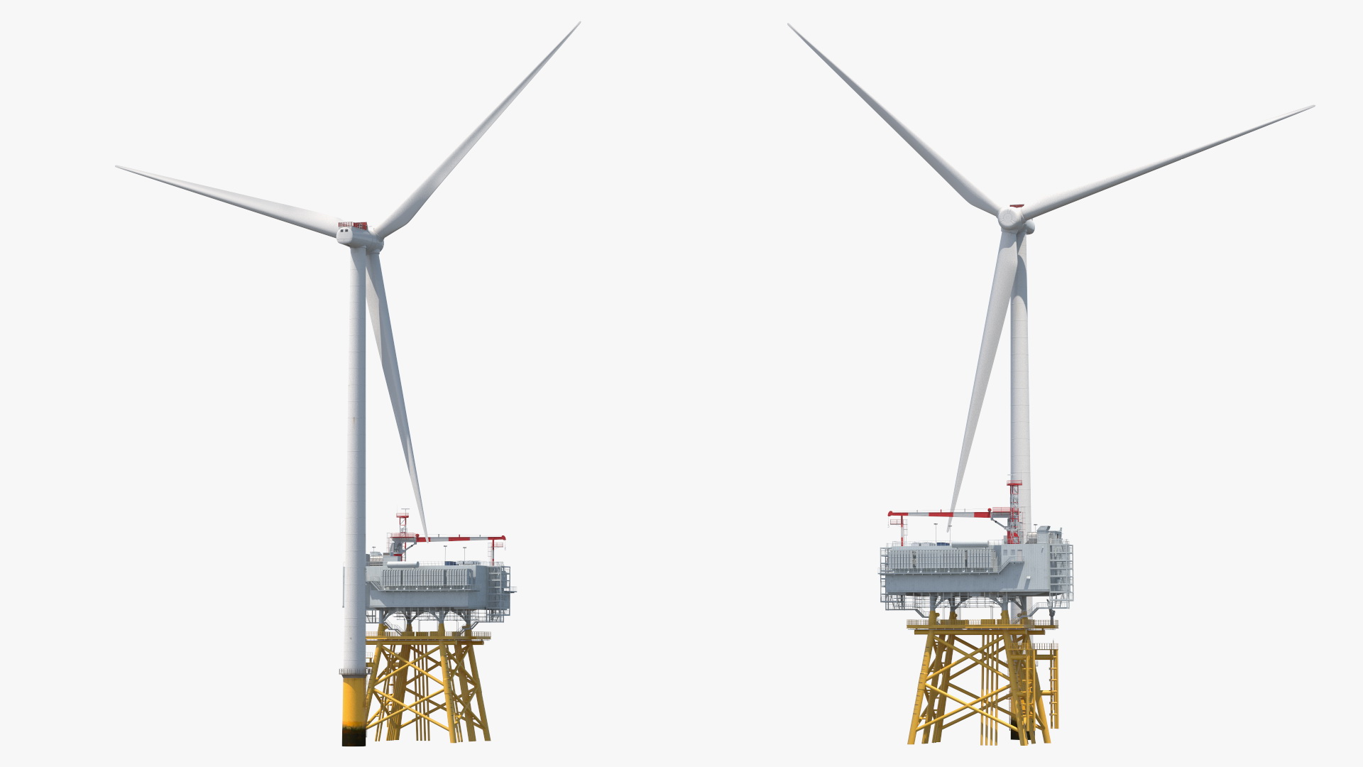 3D Offshore Wind Farm with Turbine