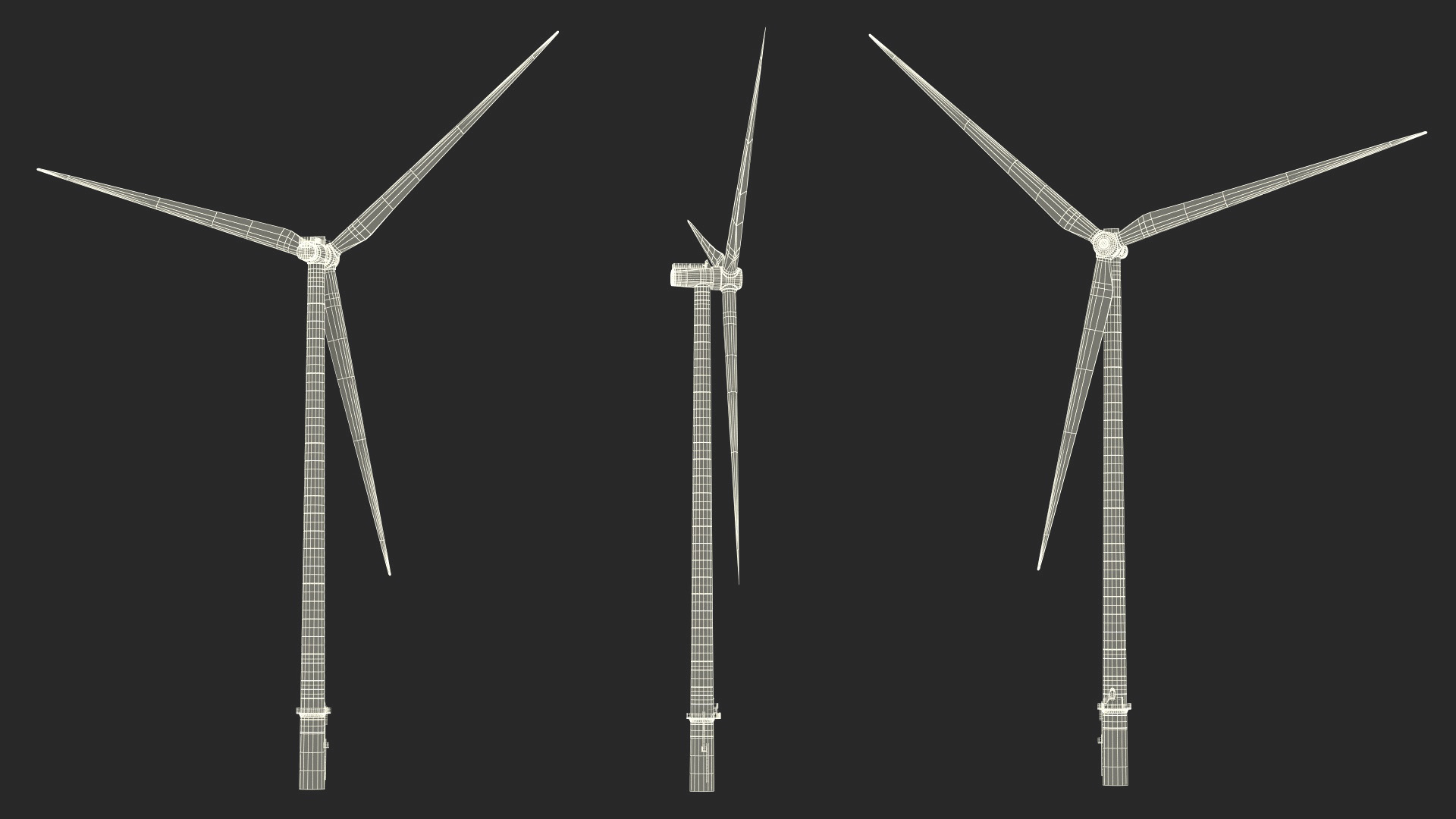 3D Offshore Wind Farm with Turbine