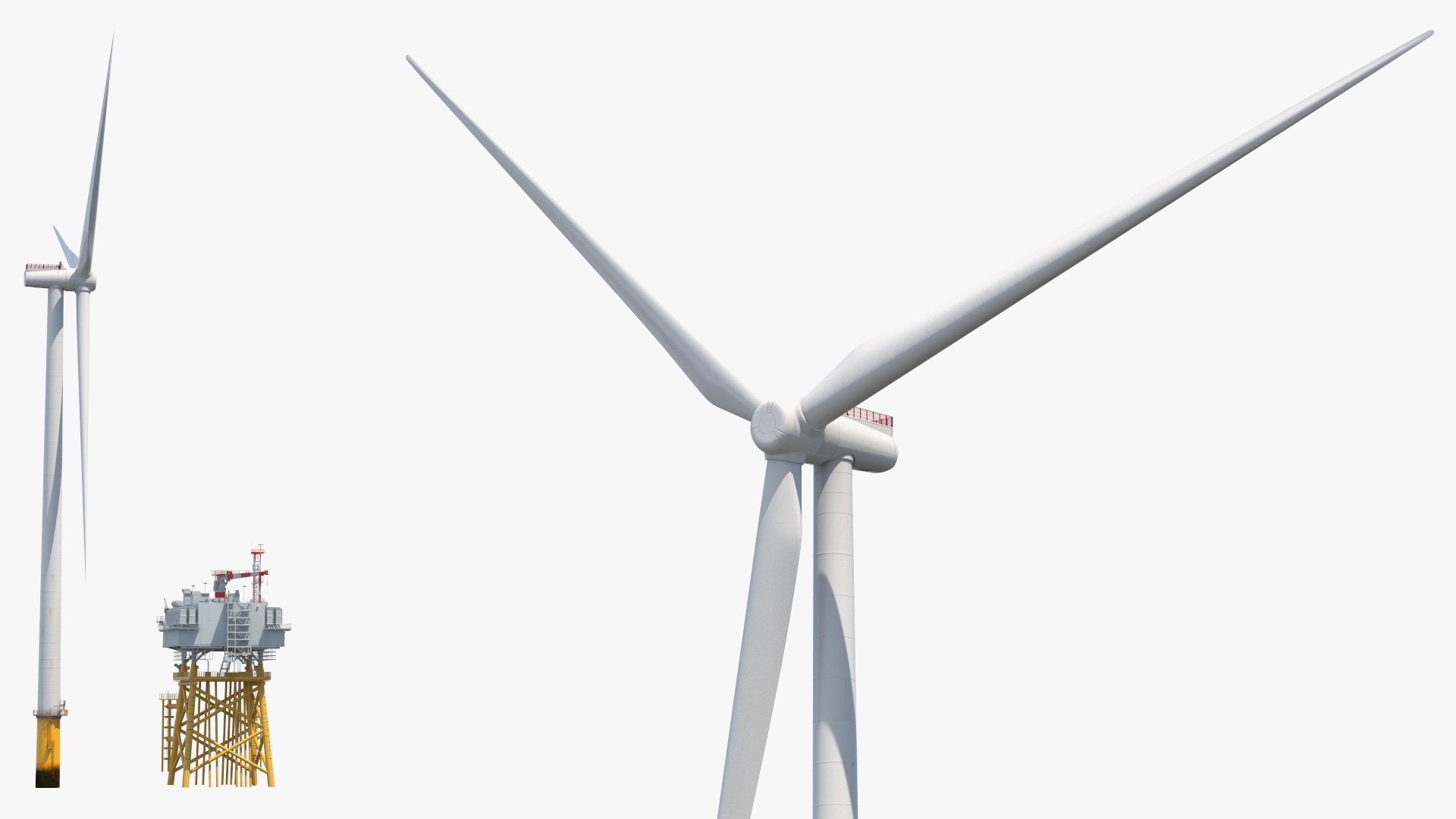 3D Offshore Wind Farm with Turbine