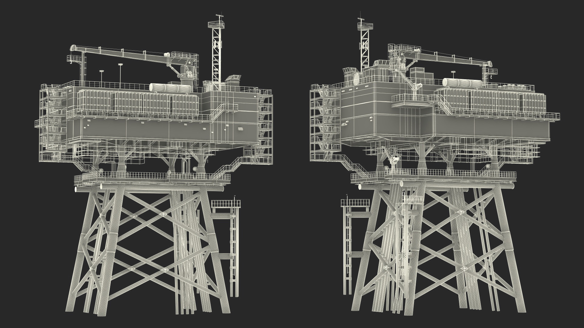 3D Offshore Wind Farm with Turbine