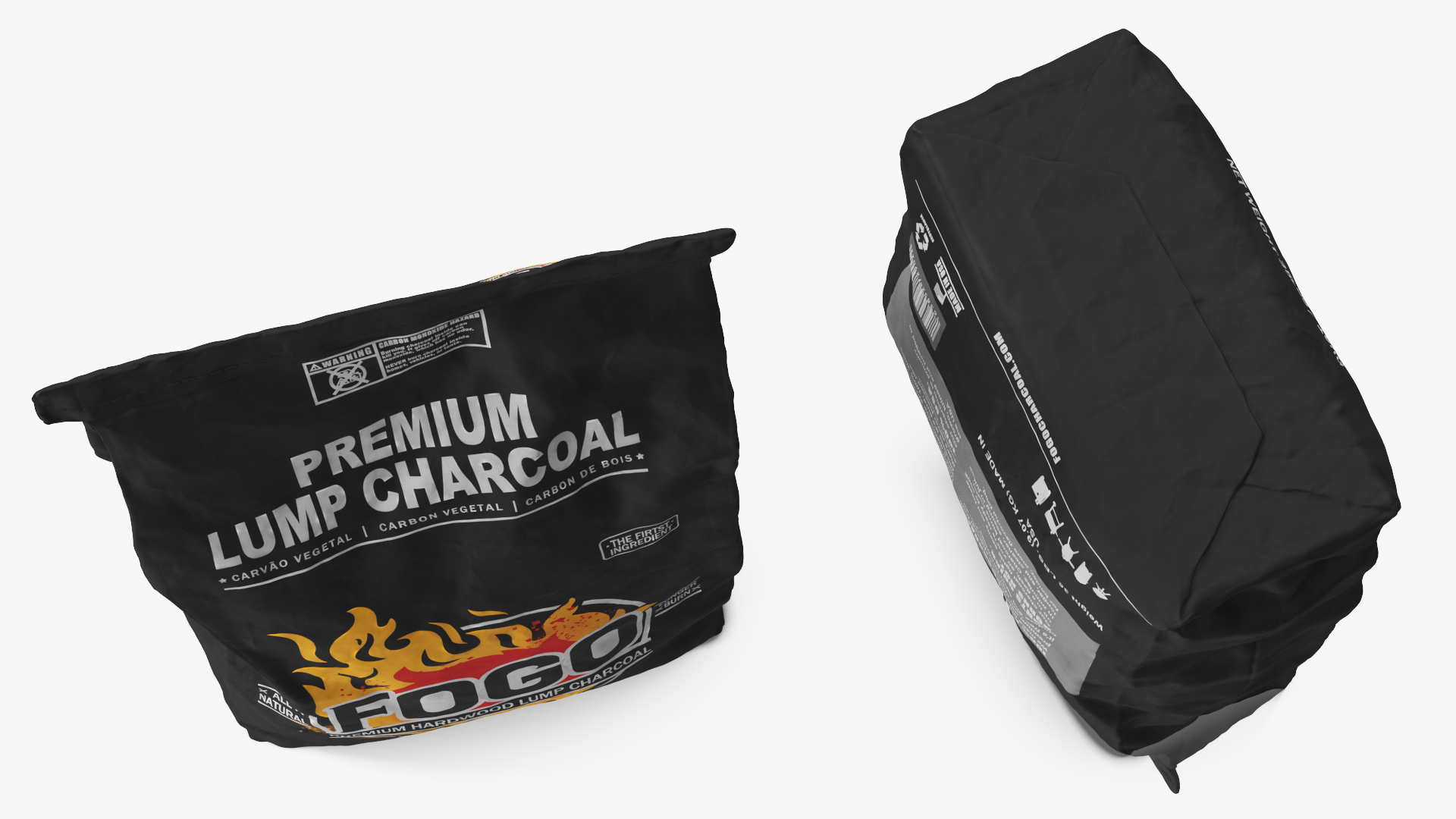 Charcoal Bag Fogo Premium Closed 3D