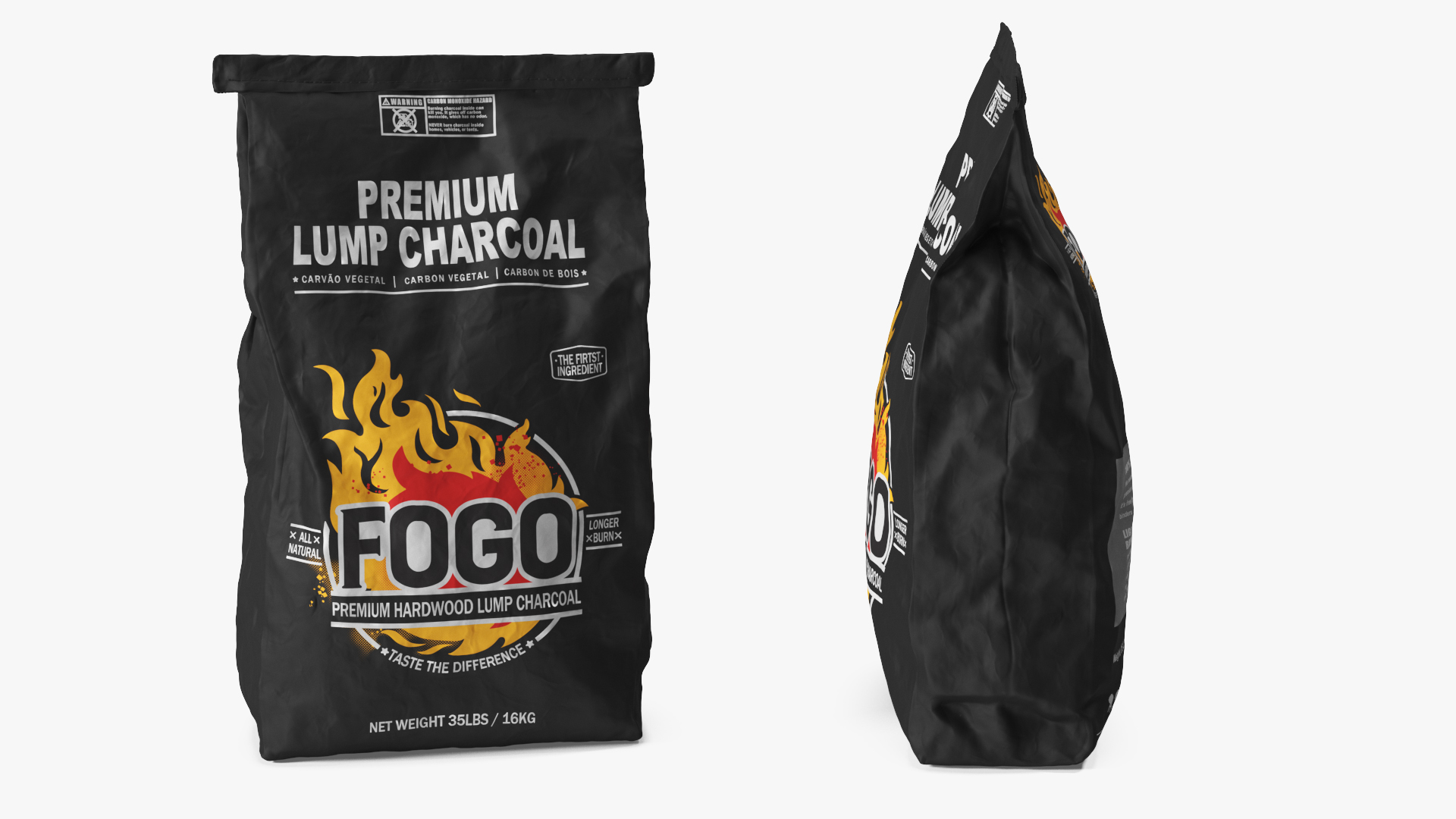 Charcoal Bag Fogo Premium Closed 3D