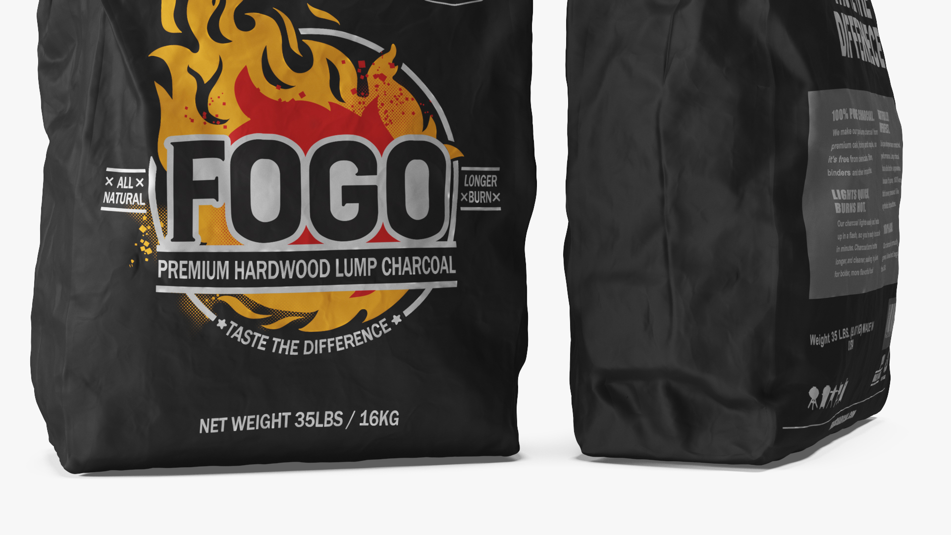 Charcoal Bag Fogo Premium Closed 3D