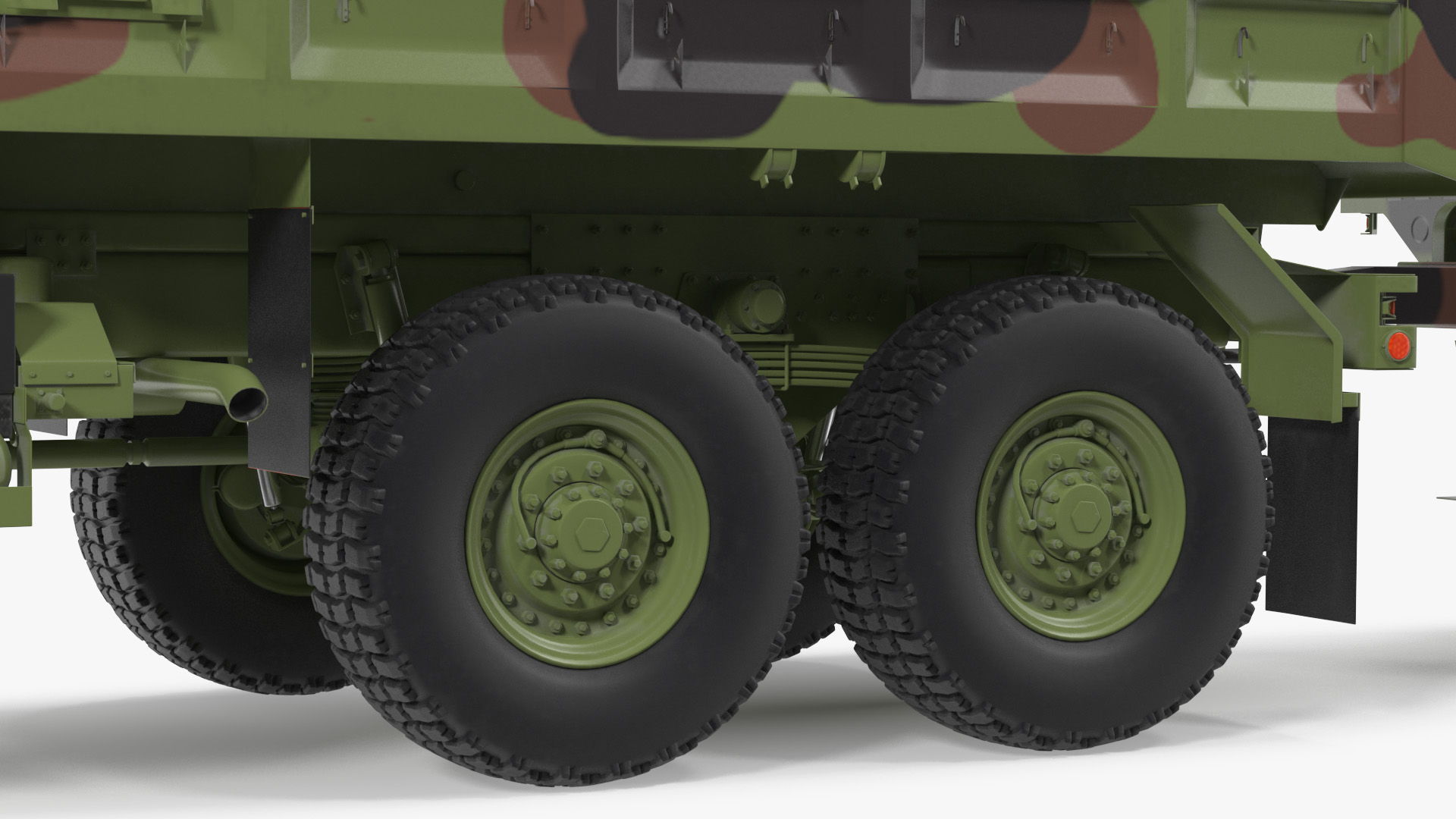 Oshkosh FMTV Dump Truck with Cargo Trailer Camo 3D