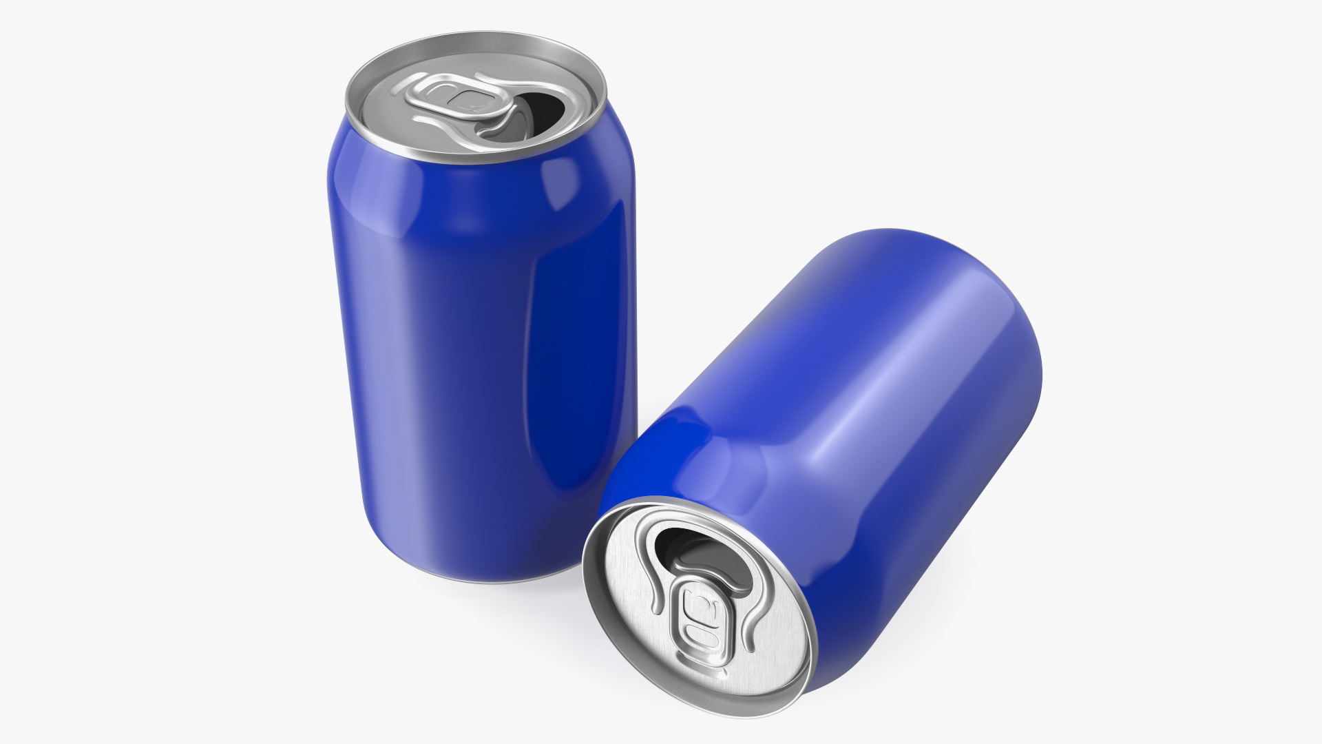 3D Aluminum Beverage Can Opened model