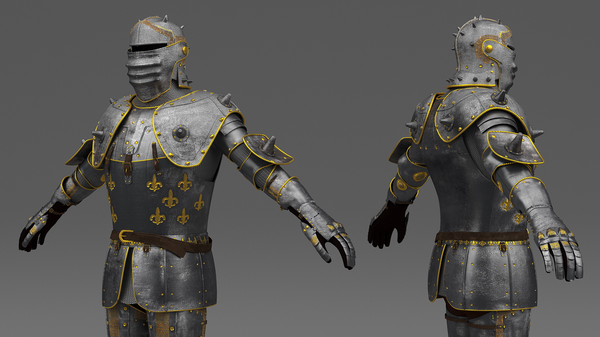 3D Medieval Knight Armor Suit