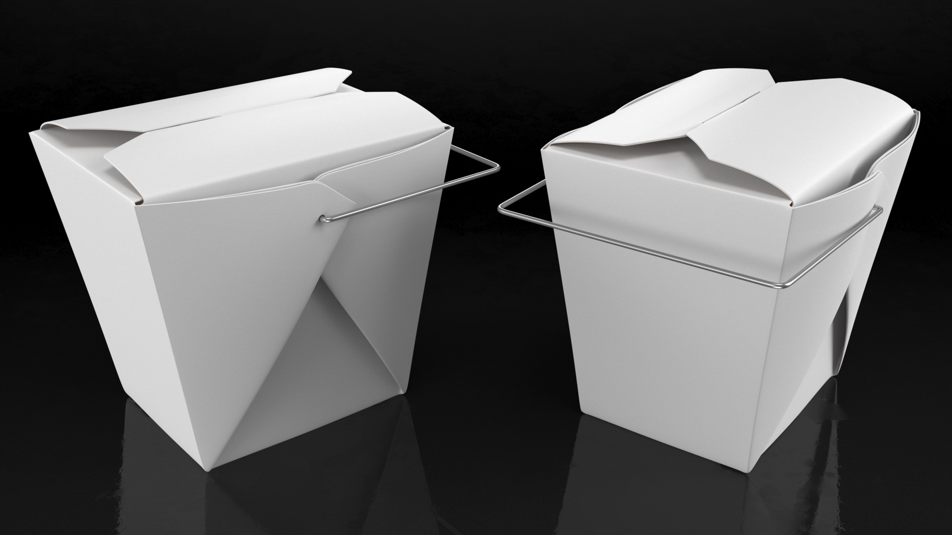 3D model Paper Take Out Food Container 32 Oz