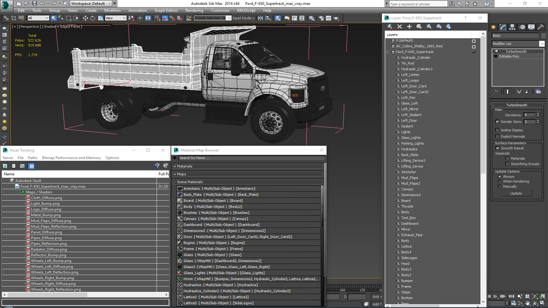 3D Ford F-650 Supertrack