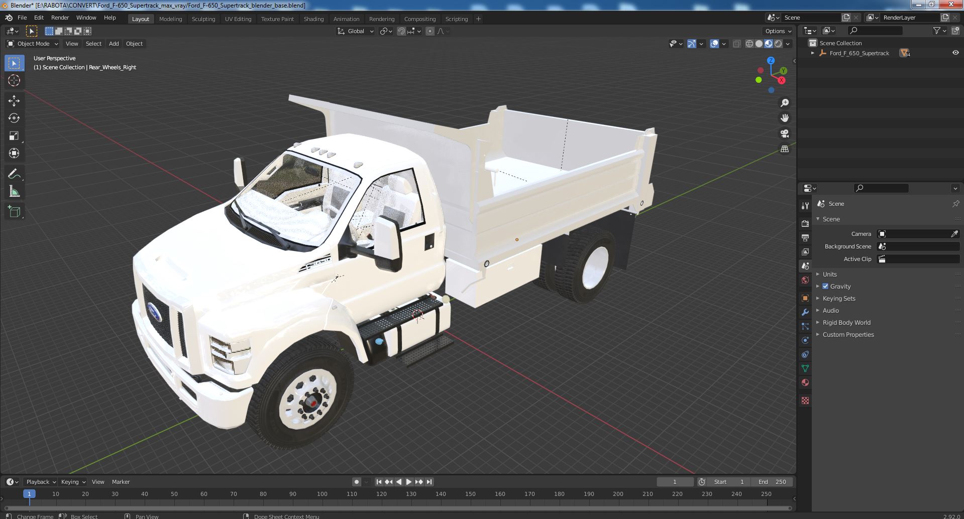 3D Ford F-650 Supertrack