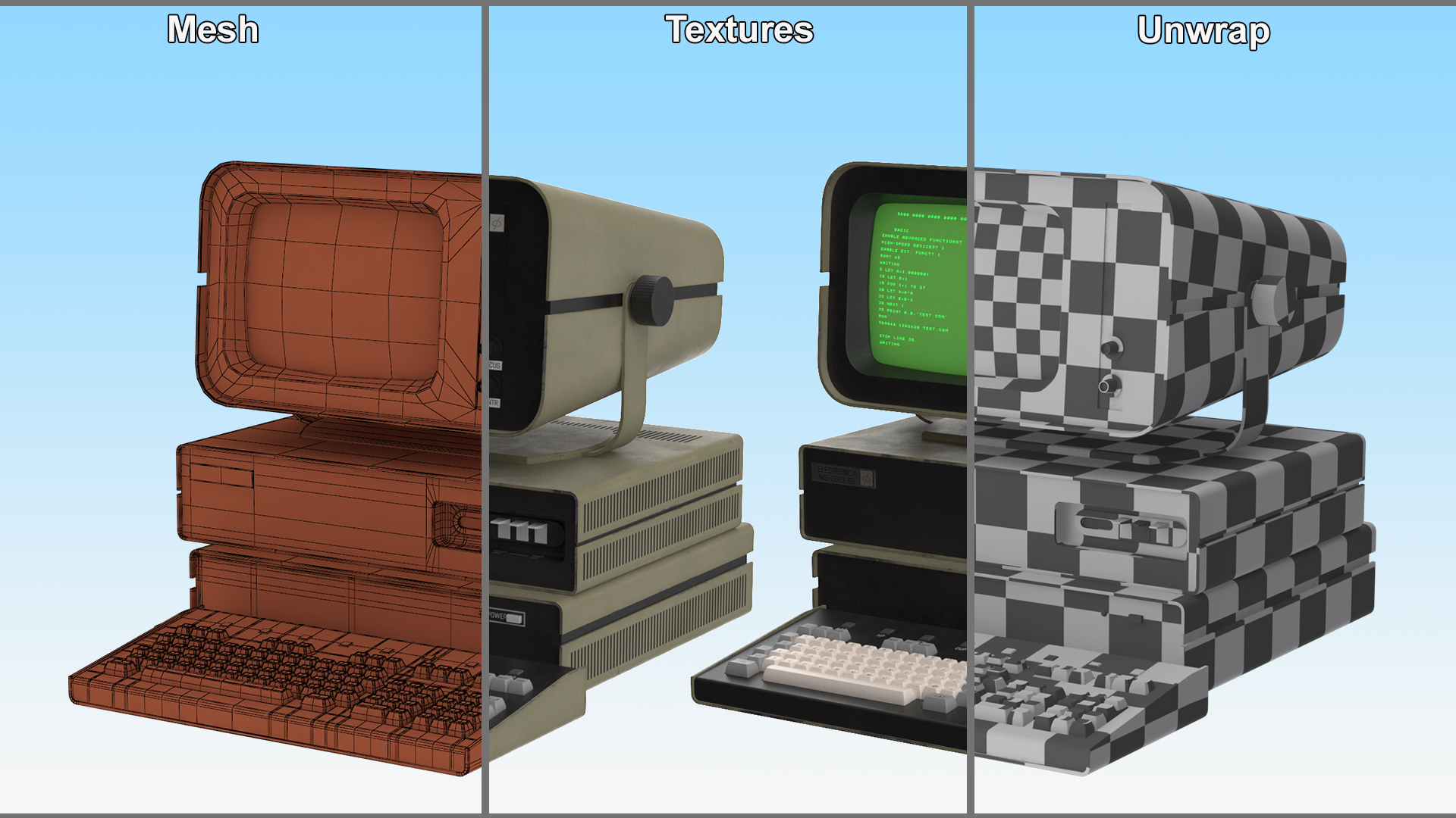 3D model DVK-2 Retro Computer