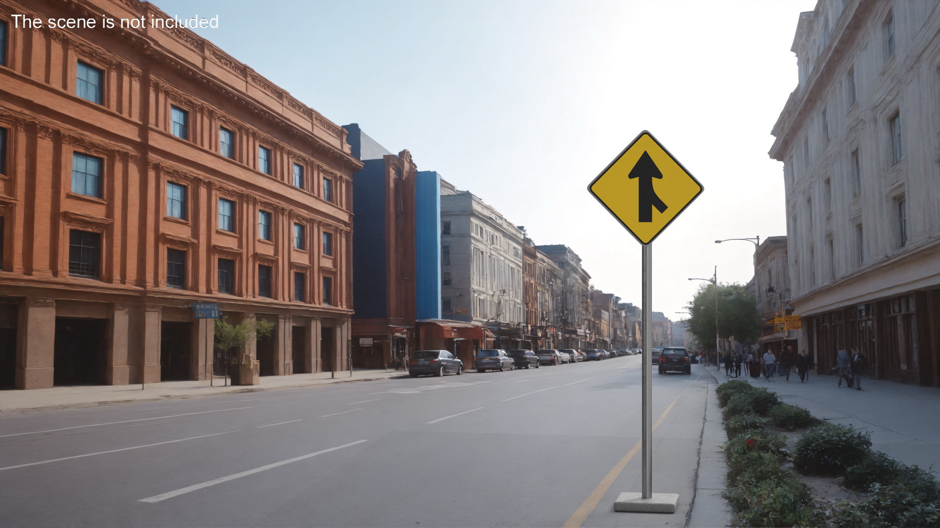 3D model Road Sign Merge