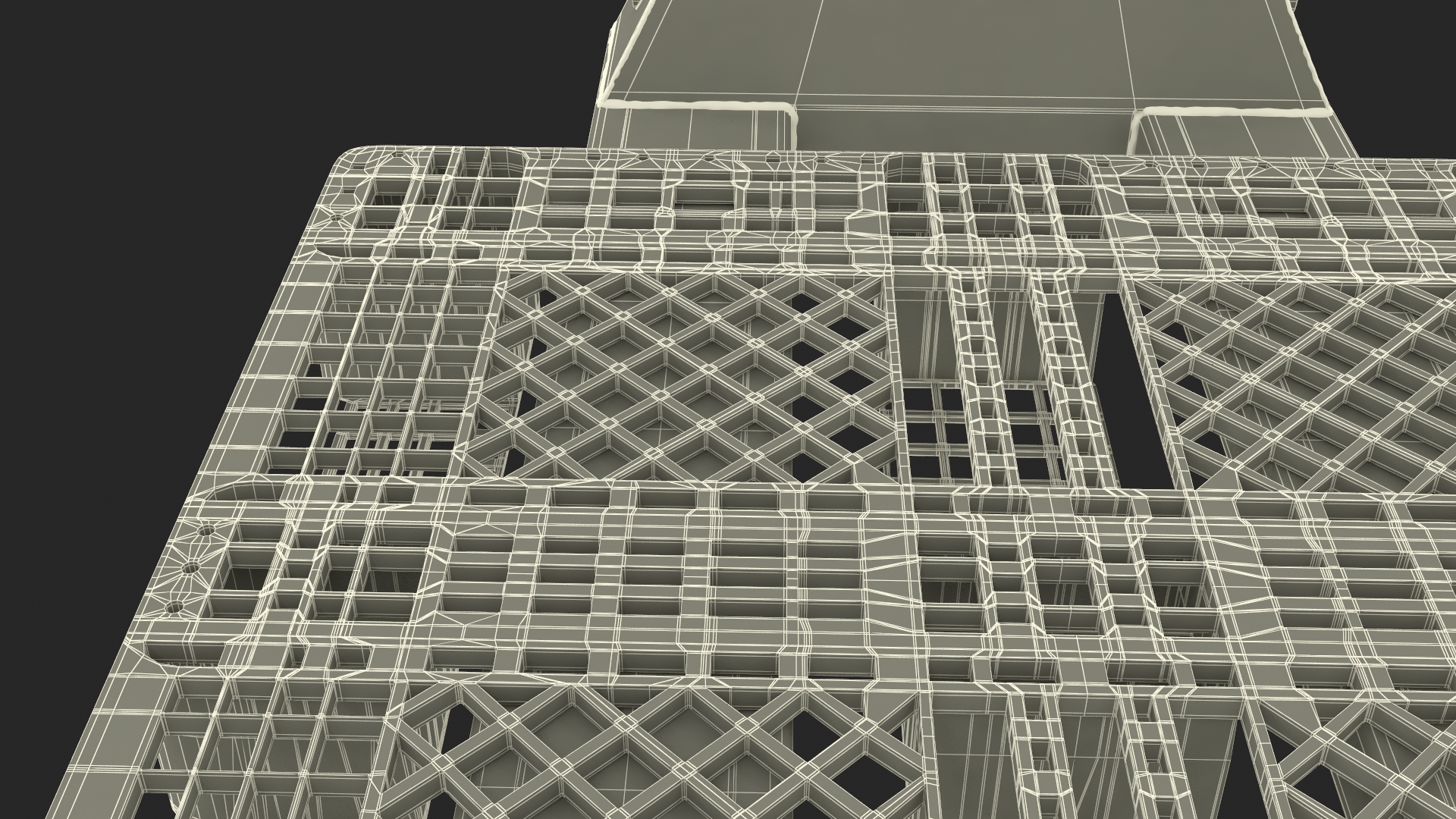 Hydraulic Trolley with Plastic Pallet 3D