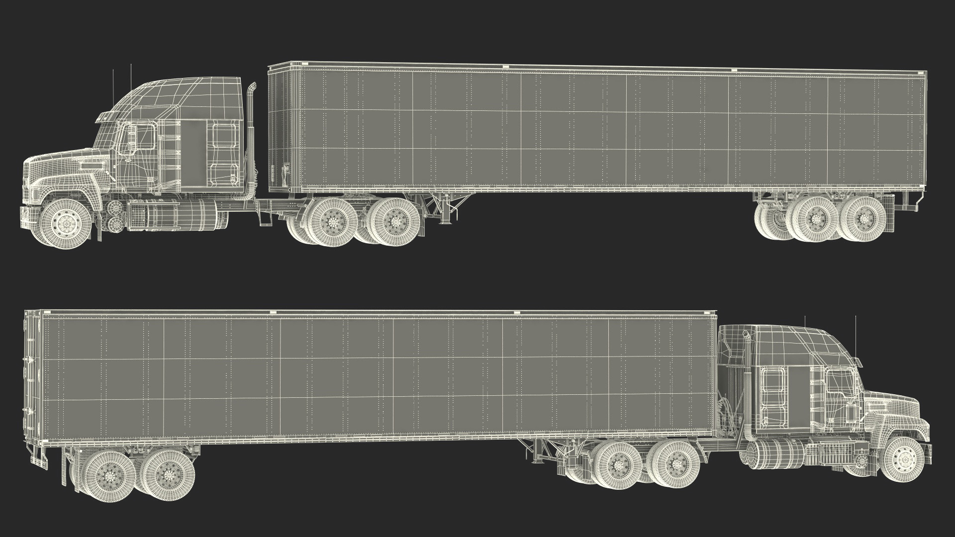 3D Pinnacle 2025 Truck and Semi Trailer