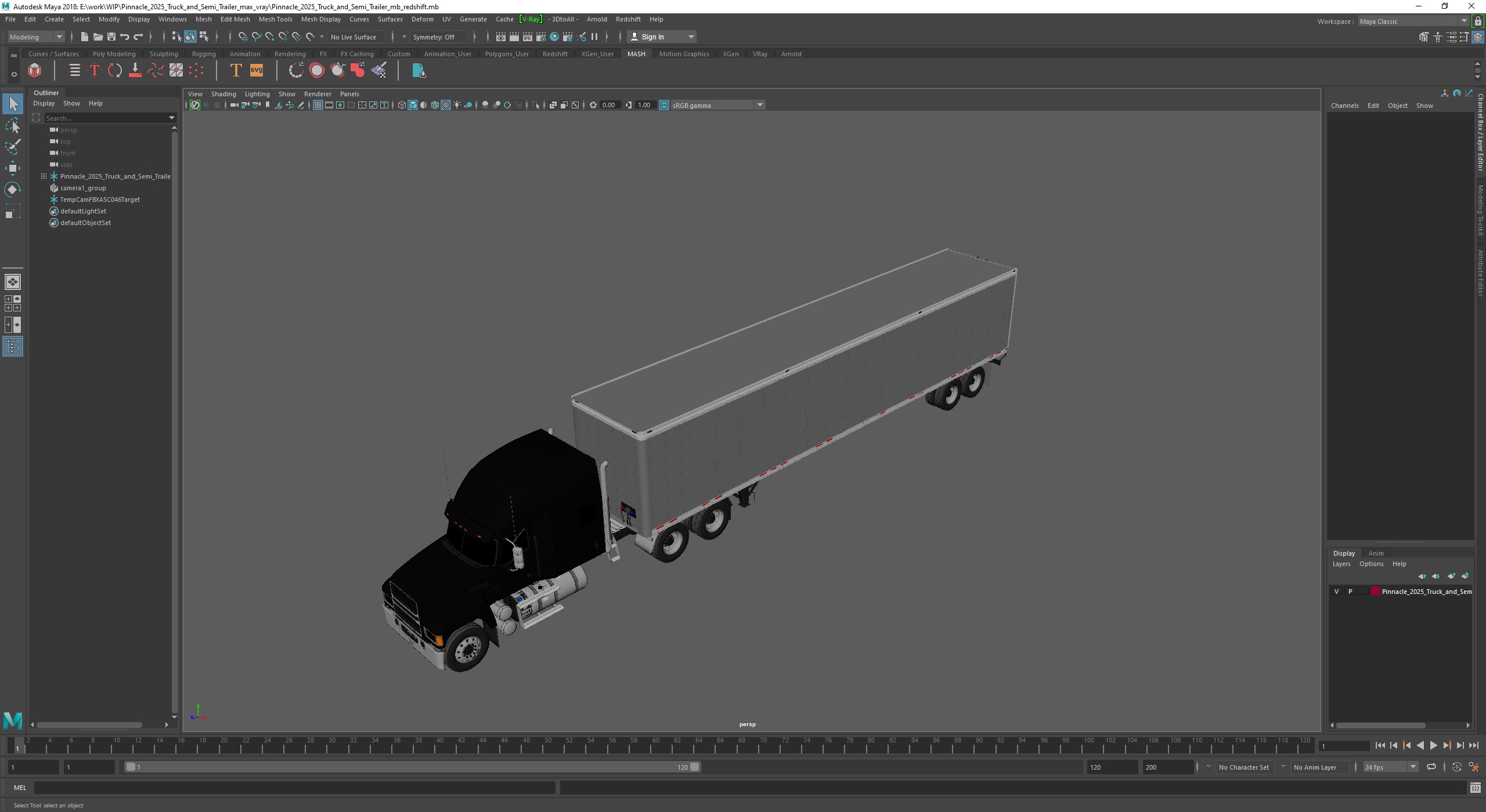 3D Pinnacle 2025 Truck and Semi Trailer