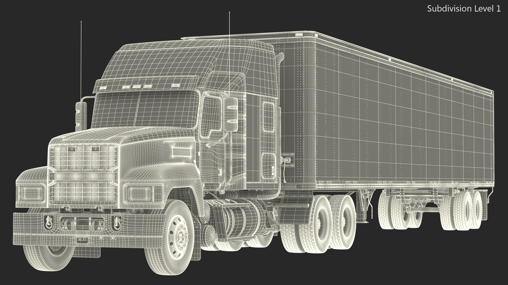 3D Pinnacle 2025 Truck and Semi Trailer