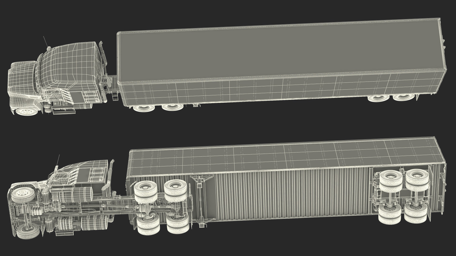 3D Pinnacle 2025 Truck and Semi Trailer