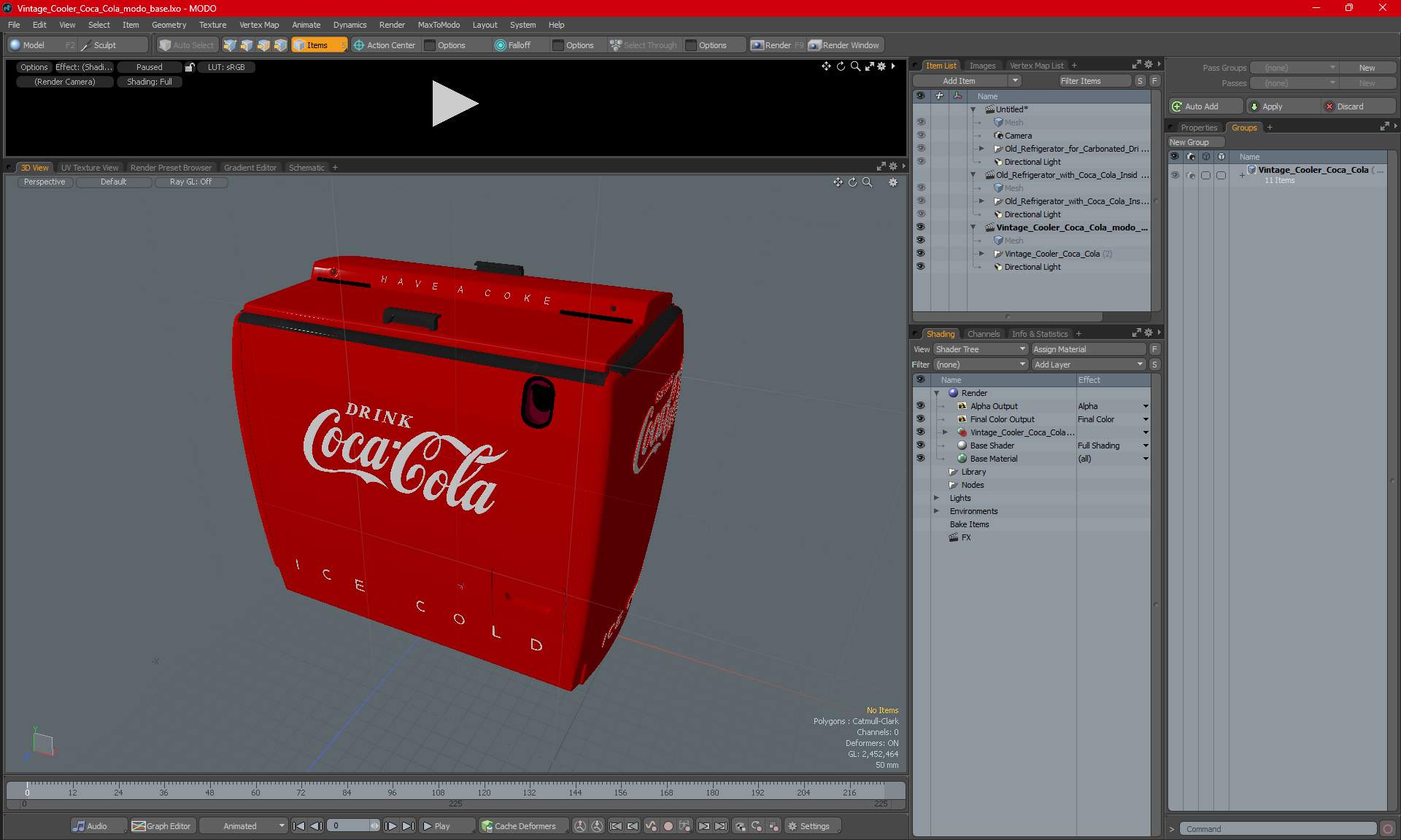 Vintage Cooler Coca Cola 3D model