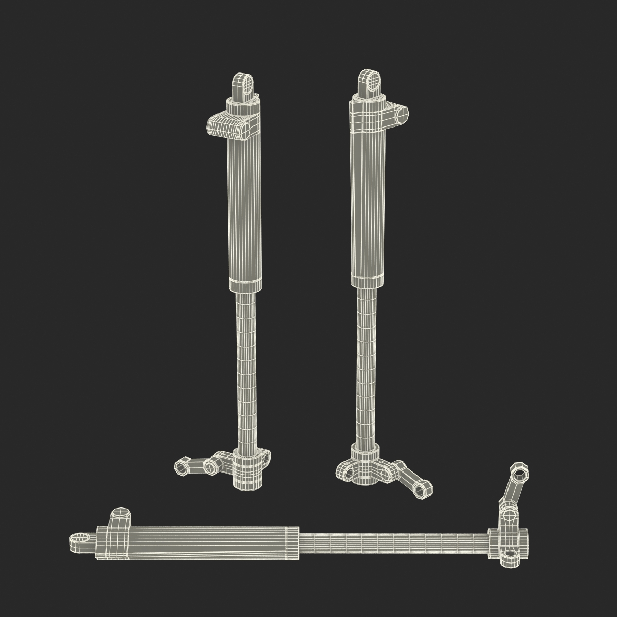 3D Sci Fi Painted Hydraulic Cylinder model