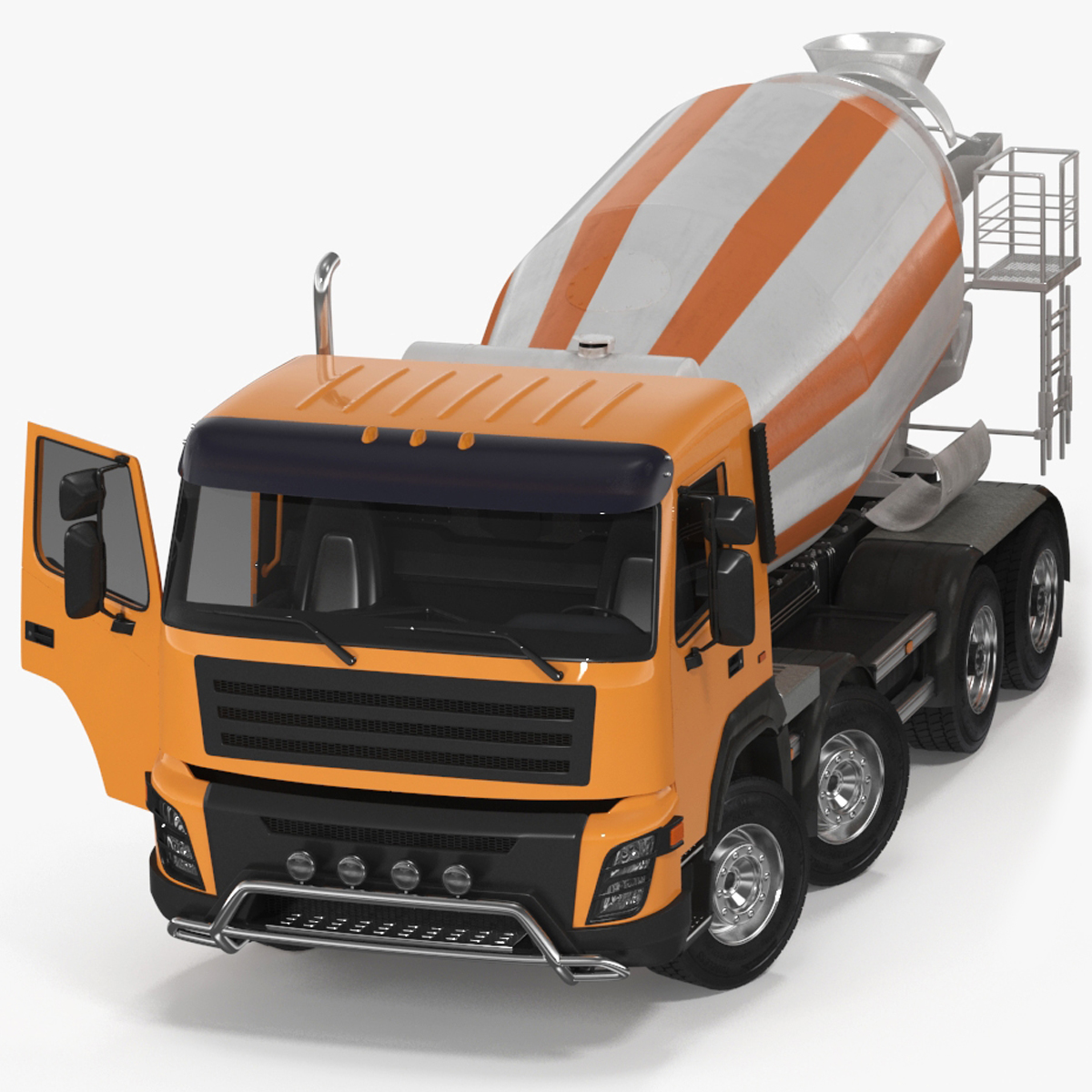 3D Concrete Mixer Truck Rigged for Cinema 4D