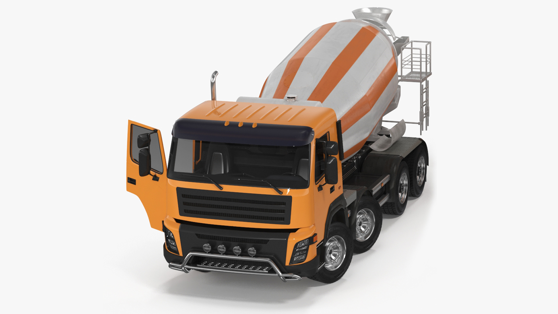 3D Concrete Mixer Truck Rigged for Cinema 4D