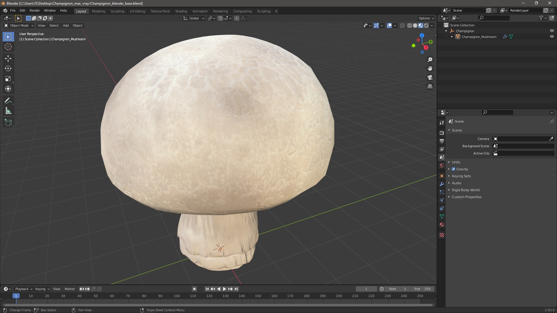 3D model Champignon