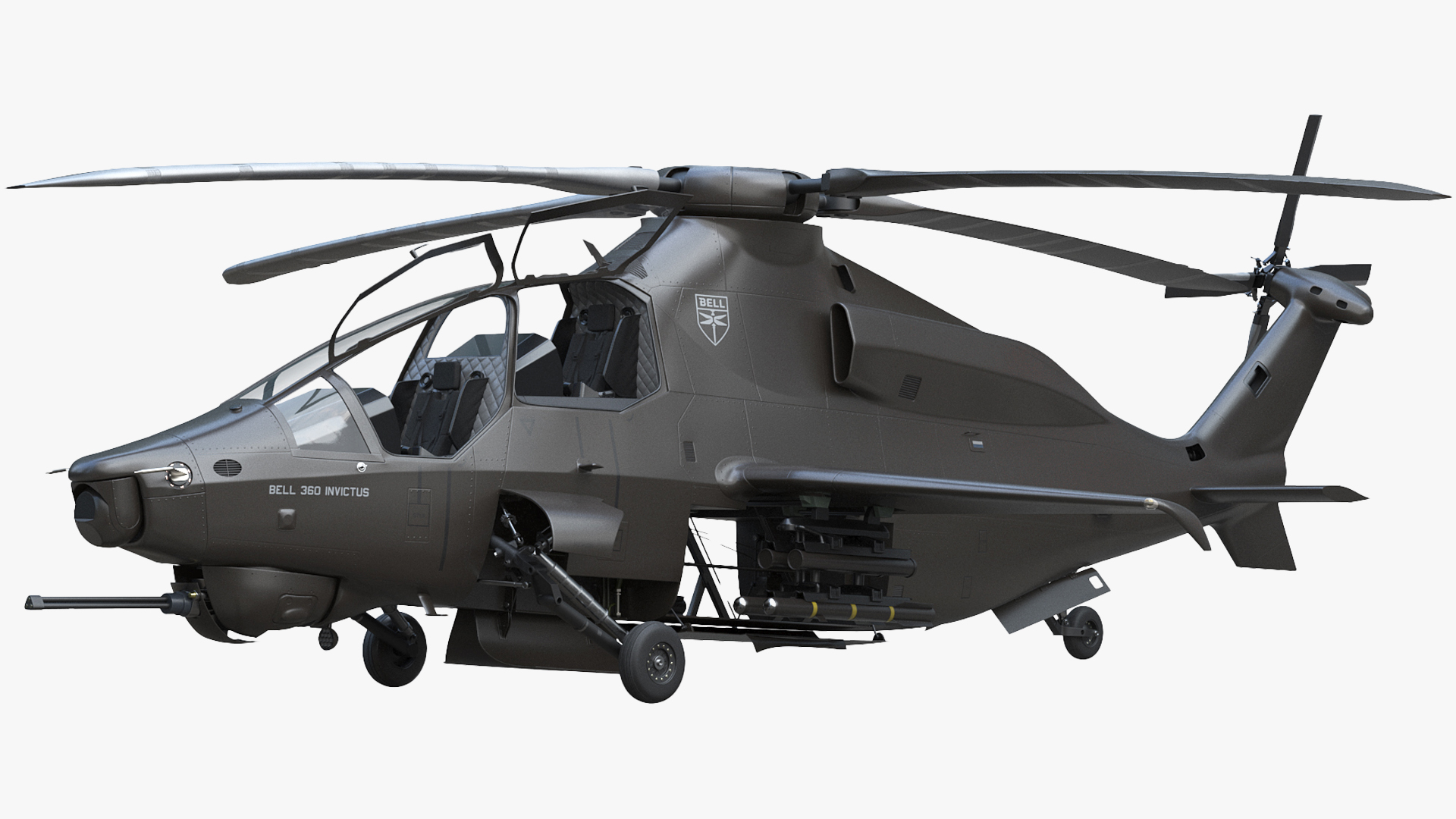 Bell 360 Invictus Helicopter Rigged for Cinema 4D 3D model