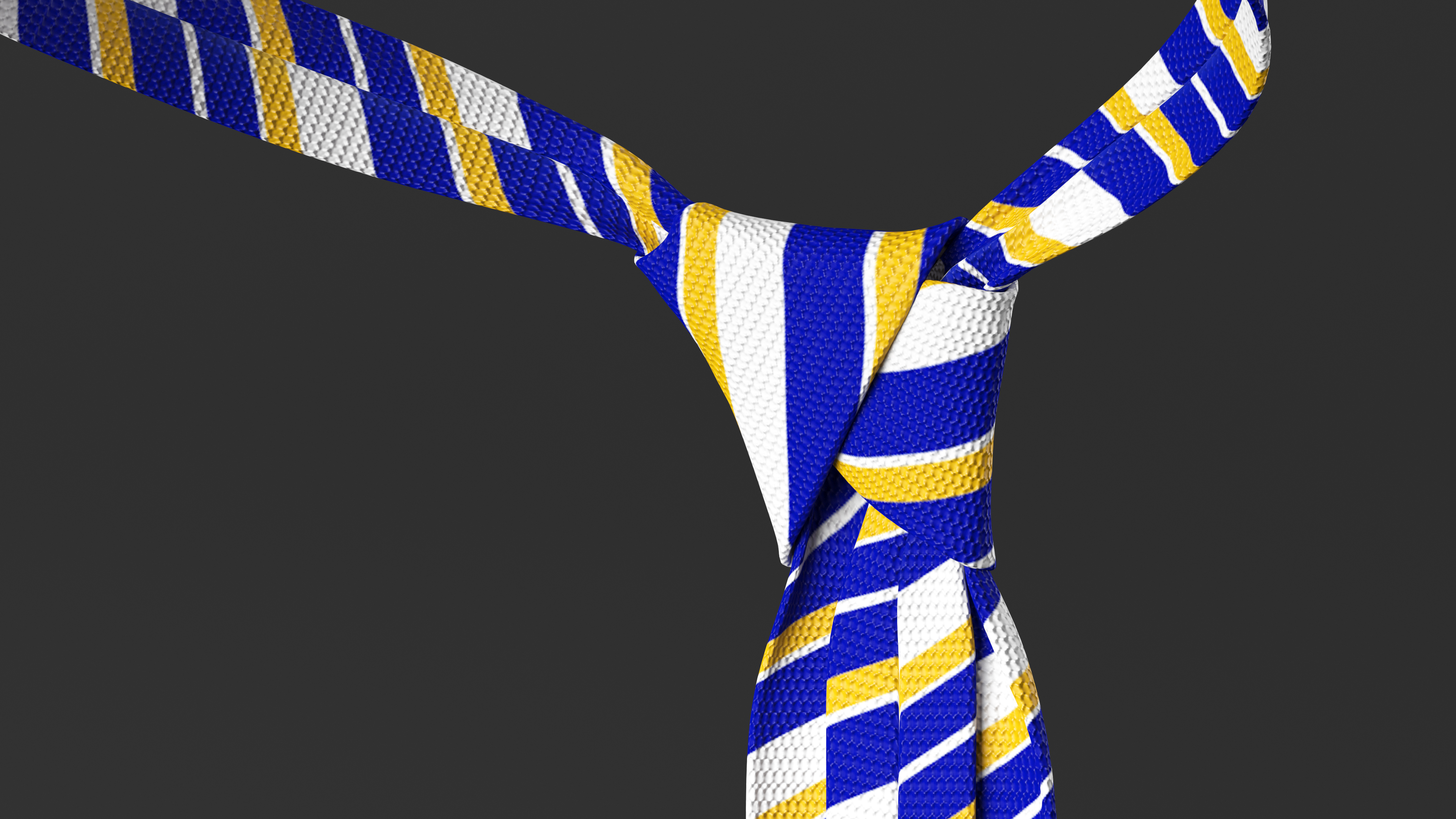 3D Classic Striped Necktie model