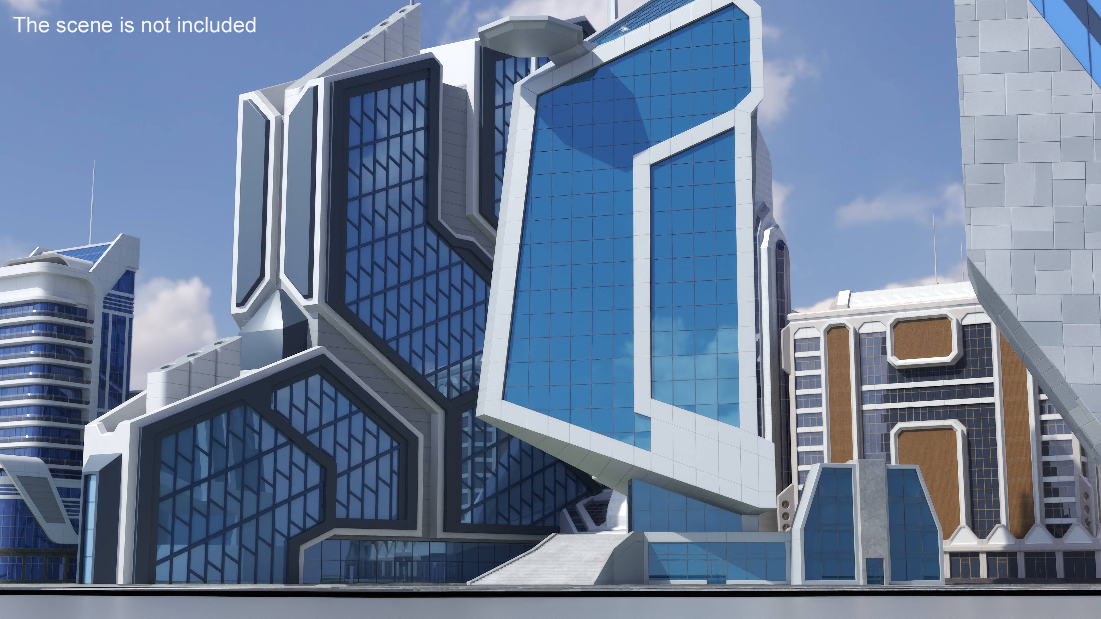 3D Sci-Fi Commercial Building