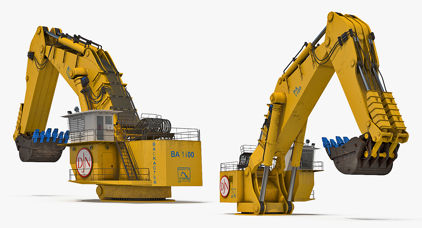 3D model Backhoe Dredger 1100